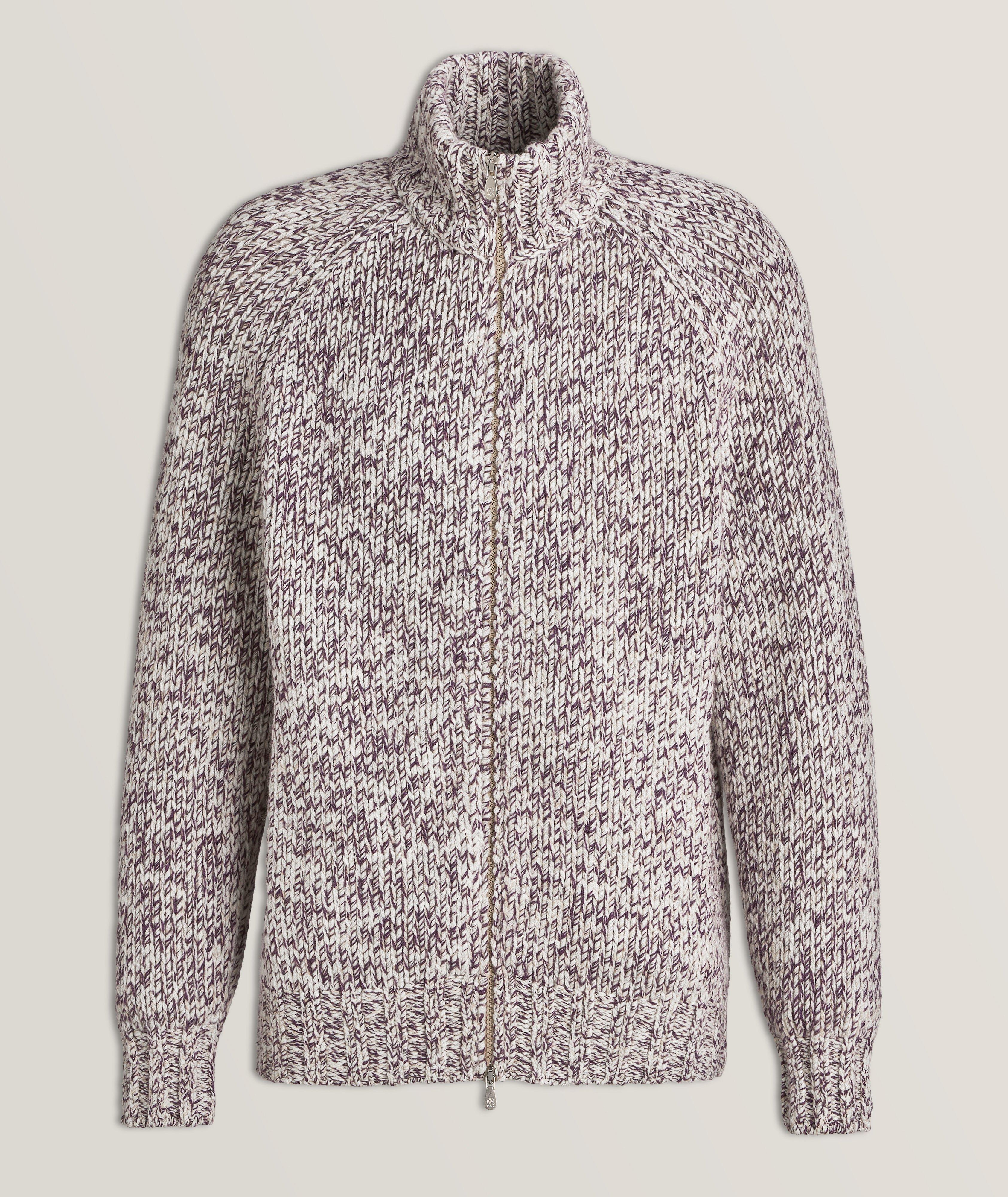 Mélange Open Gauge Wool-Blend Cardigan  image 0