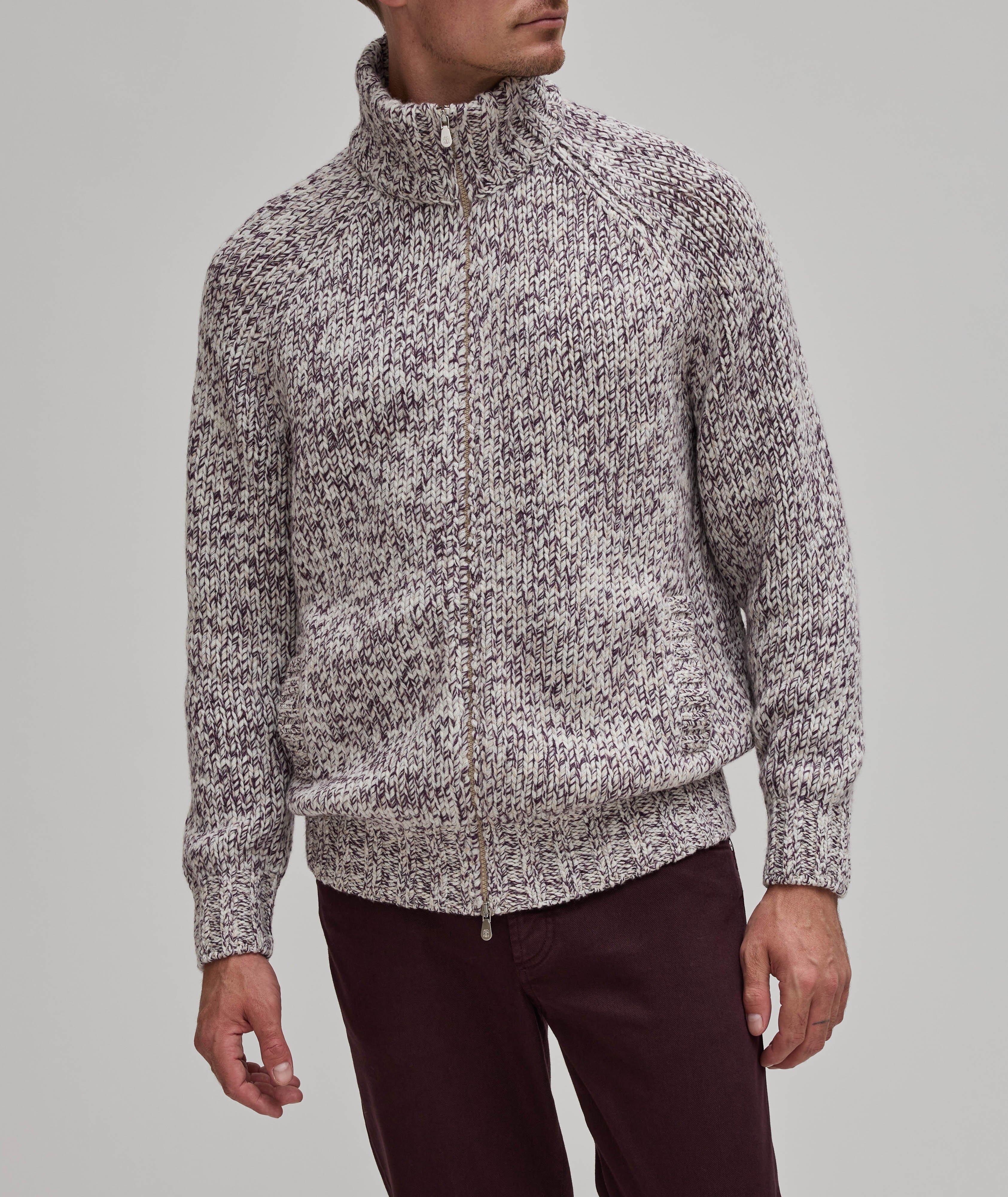 Mélange Open Gauge Wool-Blend Cardigan  image 1