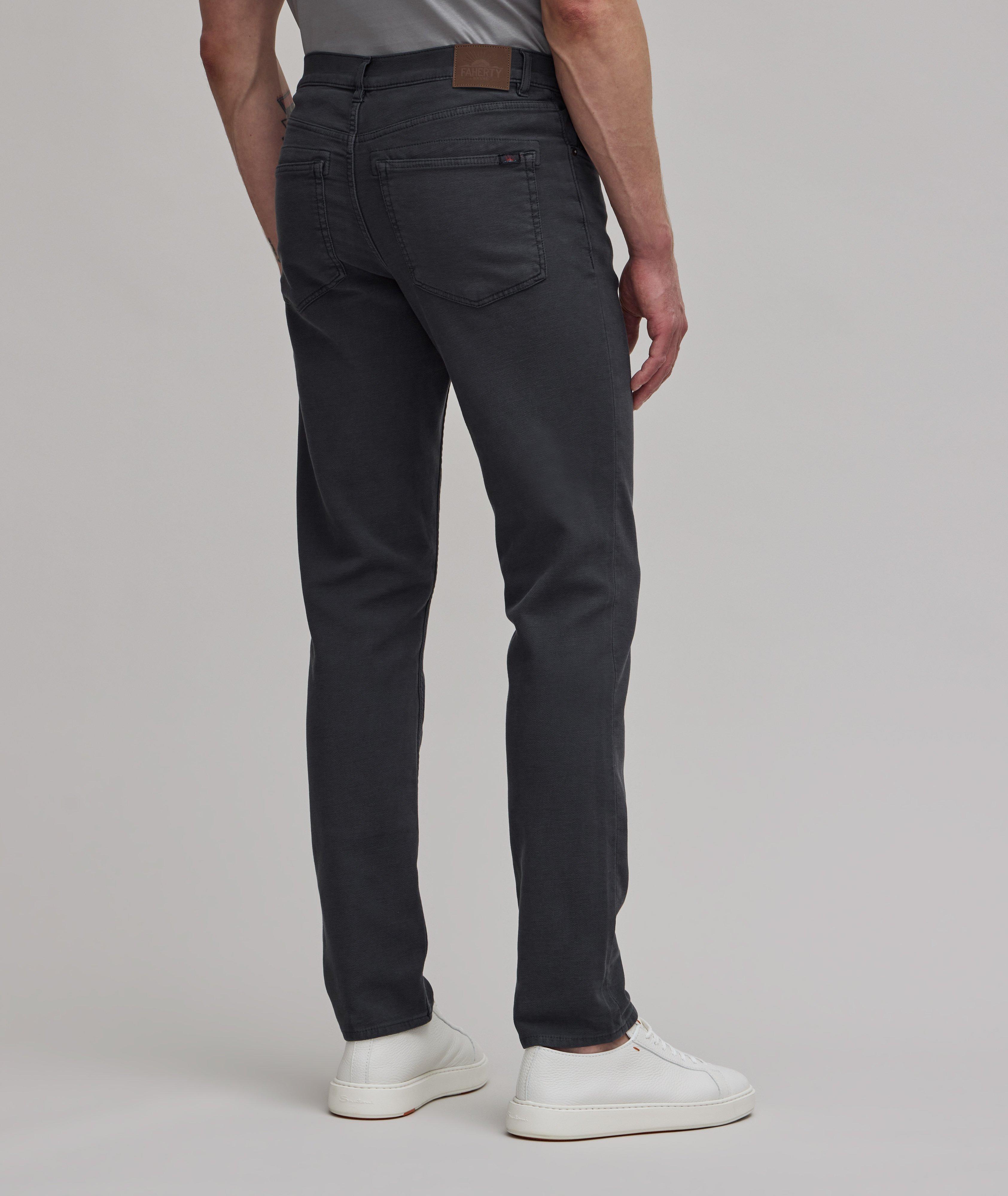 Stretch-Terry Cotton 5-Pocket Pants image 1