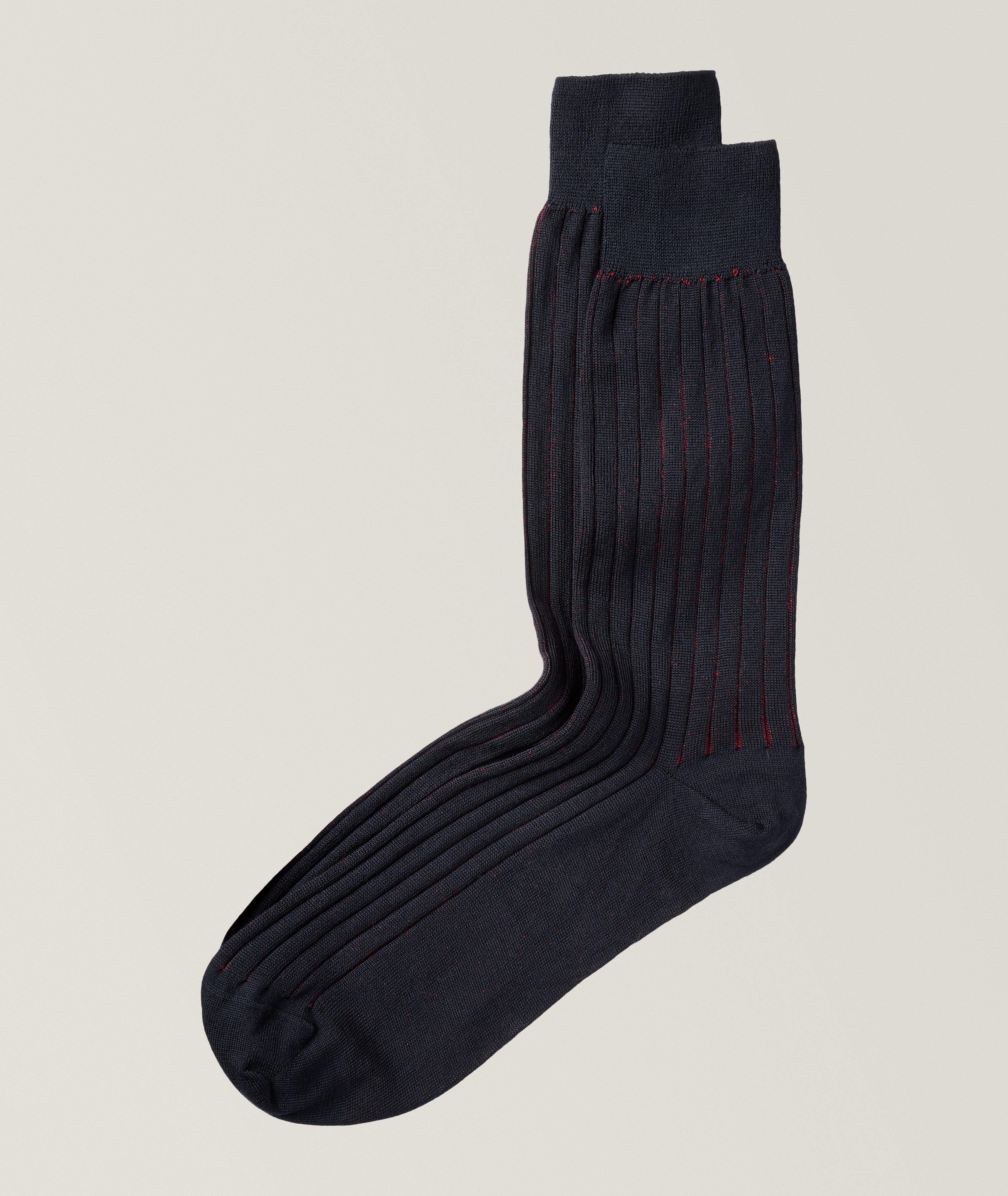 Brock Striped Cashmere-Cotton Socks