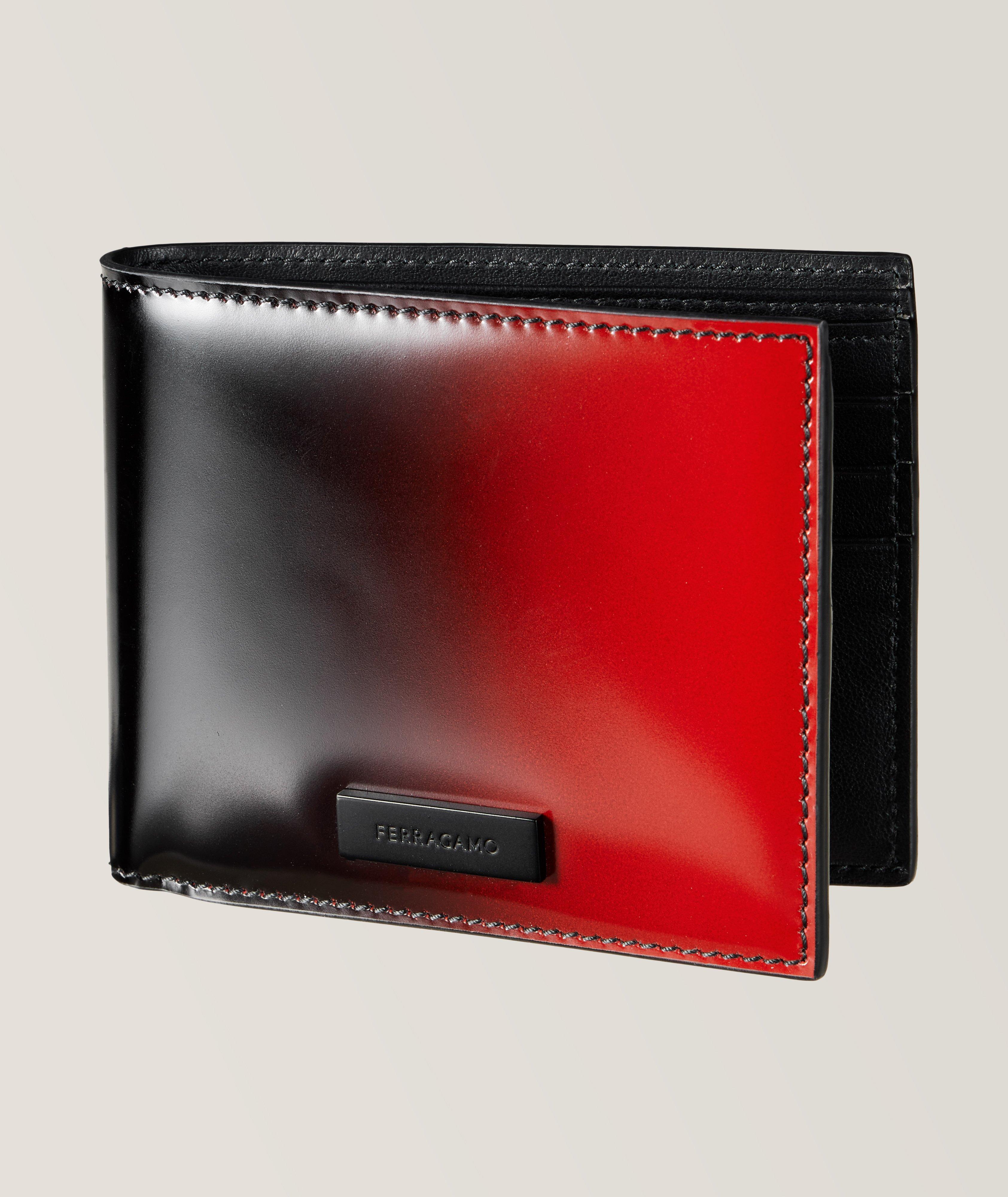 Dual Tone Polished Leather Bifold Wallet