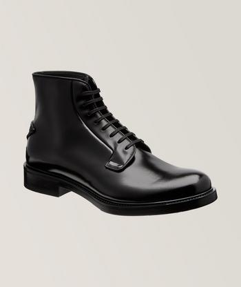 Thom Browne Pebble Grain Leather Lace-up Boots | Boots | Harry Rosen