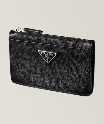 Prada Saffiano Leather Zipper Card Case | Wallets | Harry Rosen