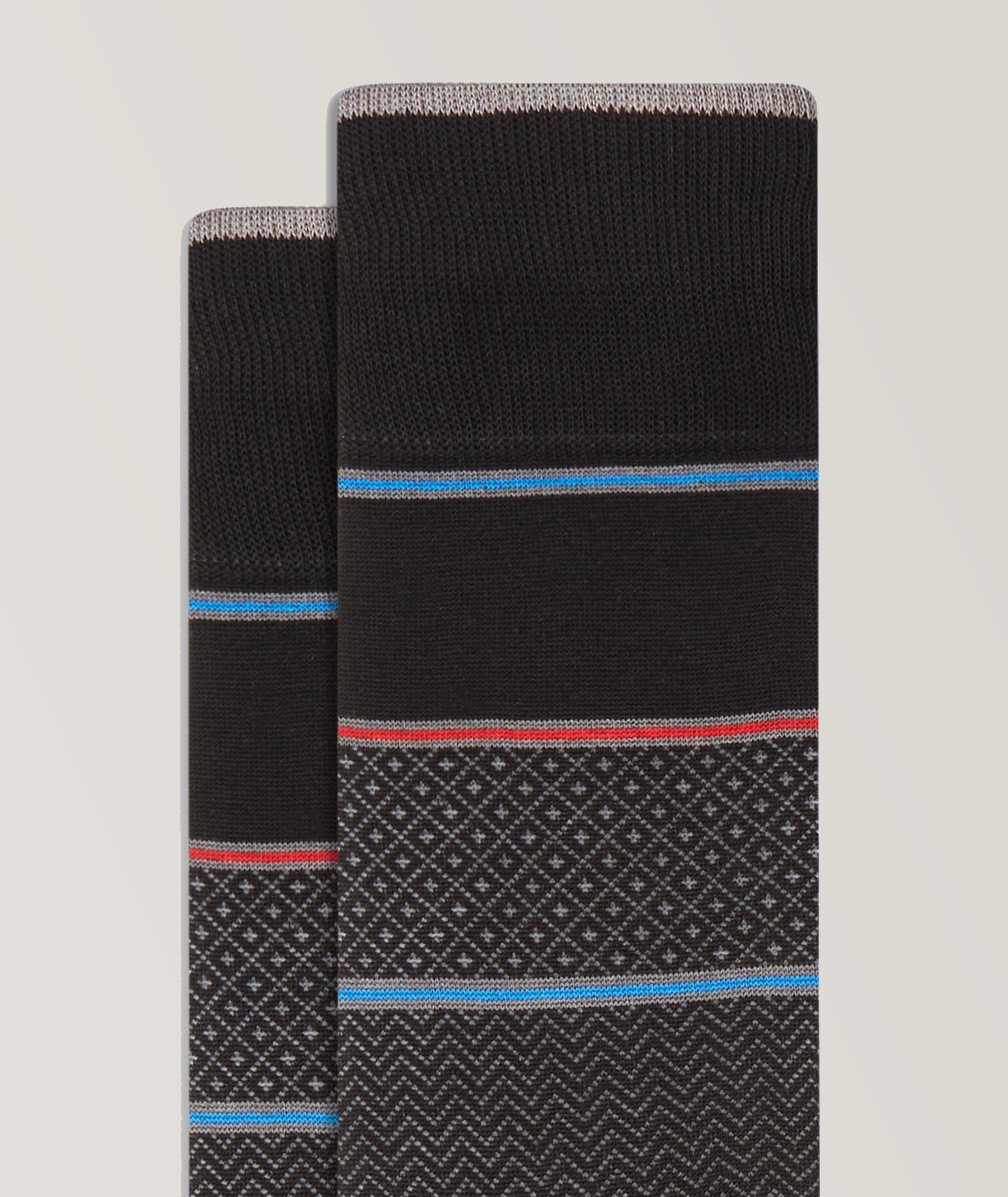 Striped Stretch-Cotton Socks image 1