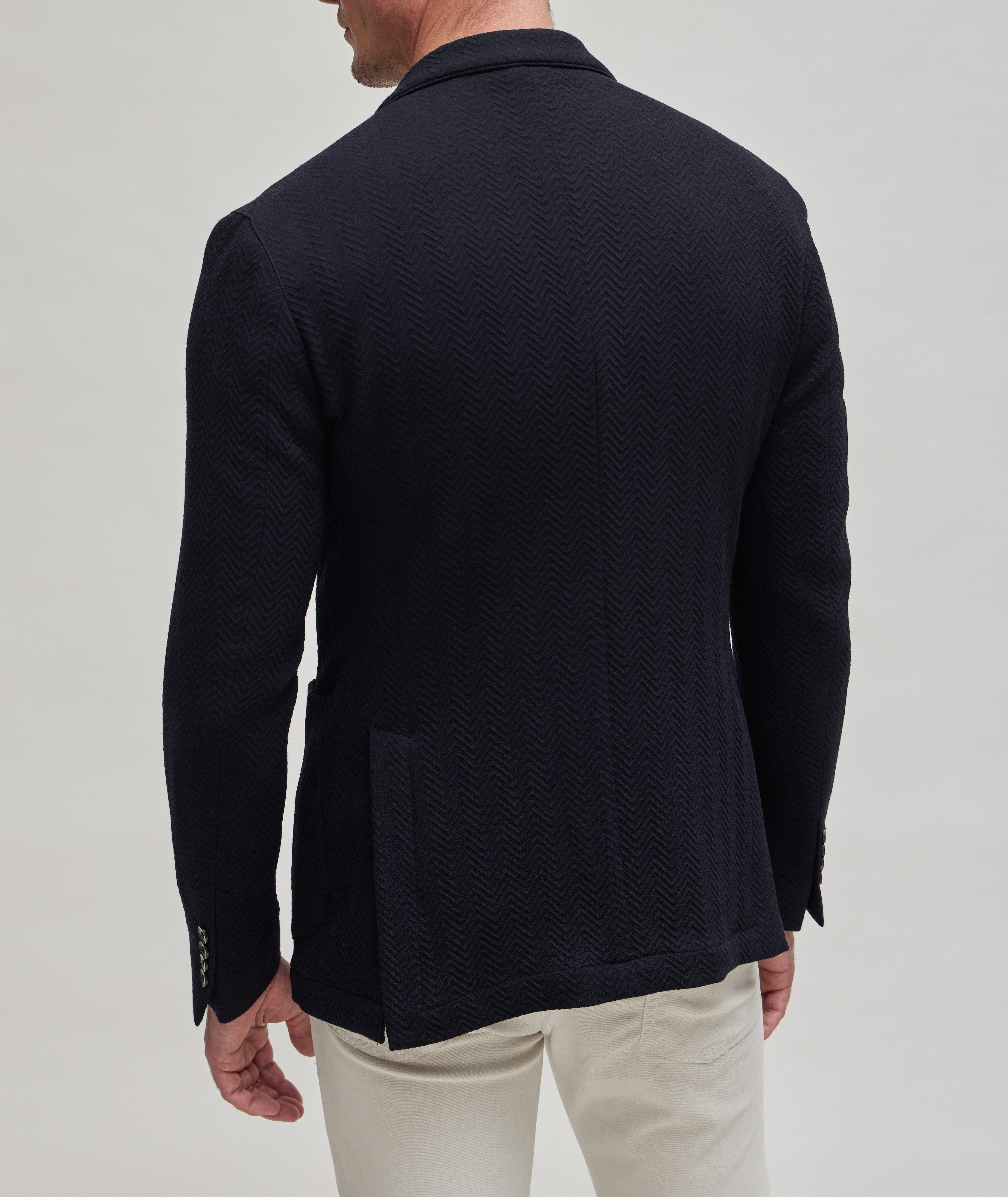 Herringbone Textured Stretch-Wool Sport Jacket  image 2