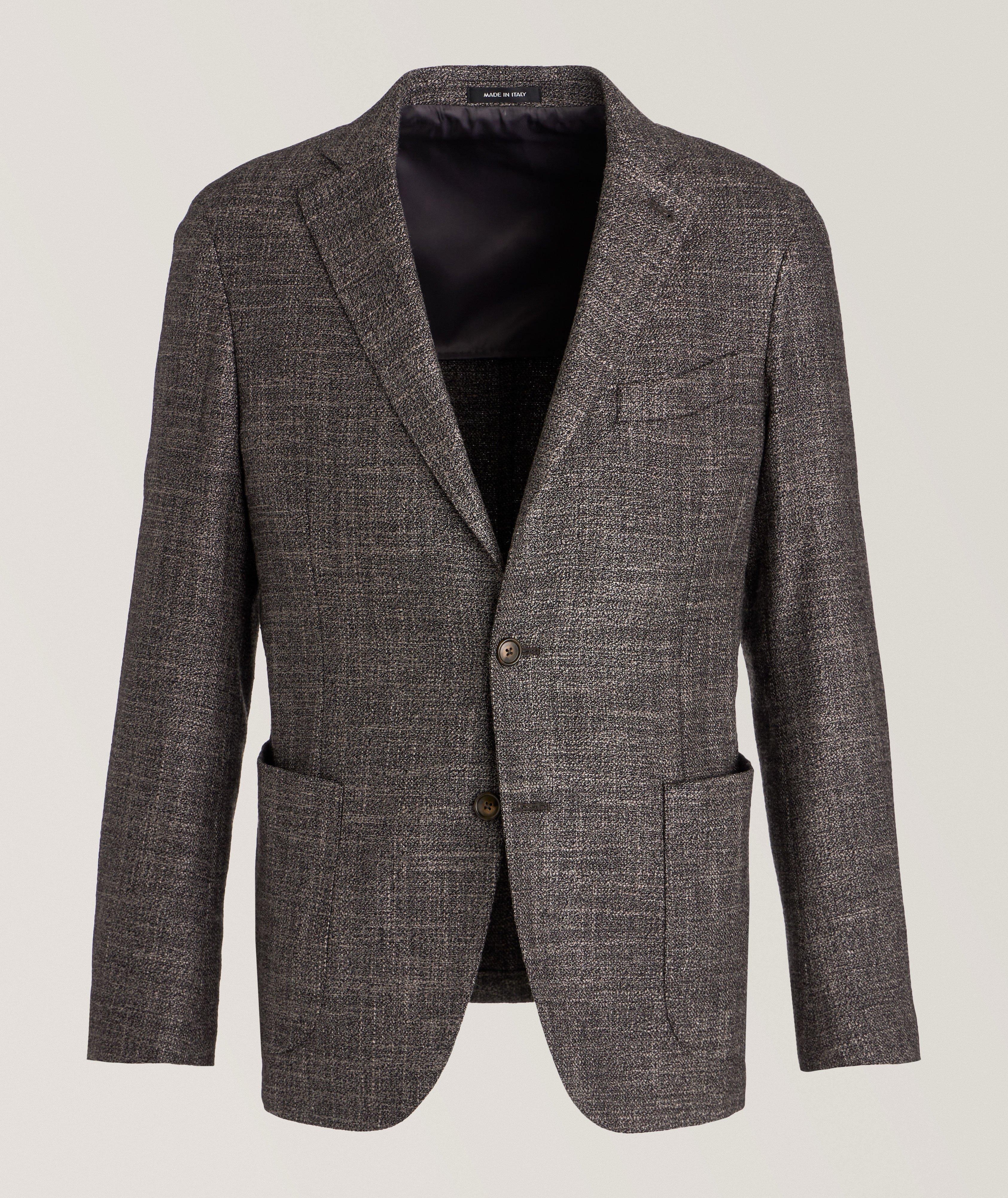 Mélange Stretch-Wool Silk Sport Jacket image 0