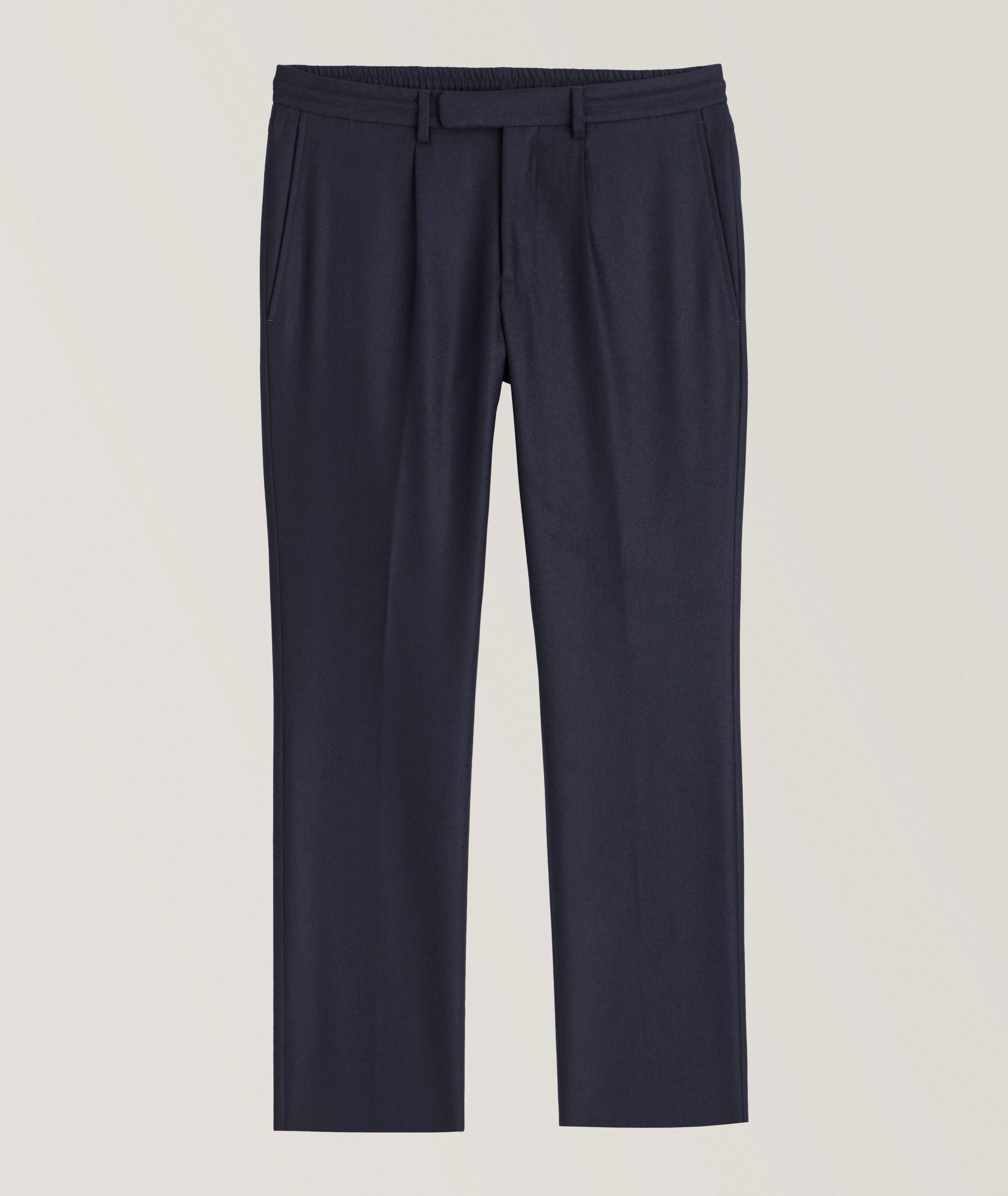 Patrick Assaraf Drawstring Wool Pants In Blue , Men's Size 48