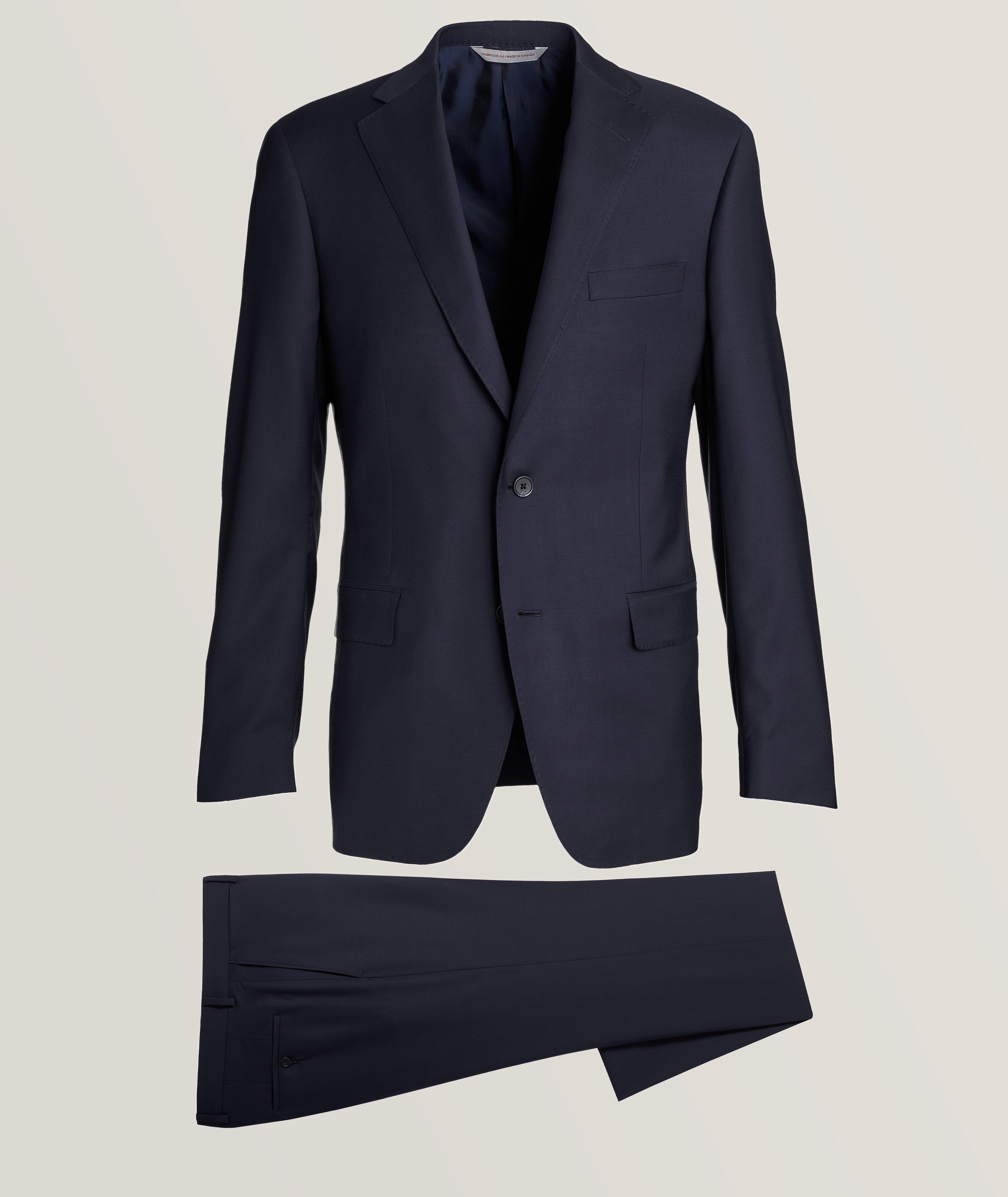 BOSS single-breasted gabardine suit - Blue