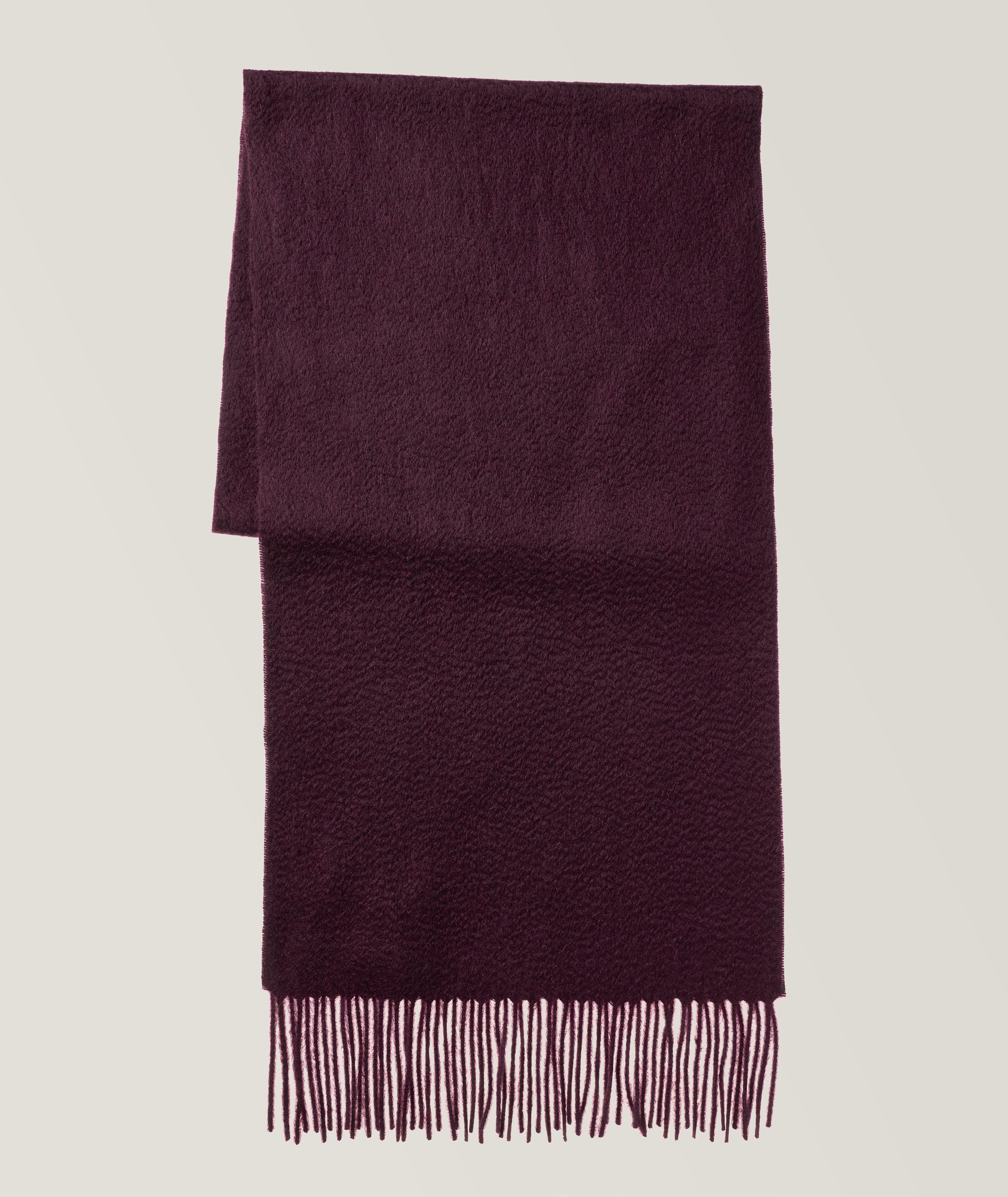 Johnstons of Elgin fringed rectangular wool scarf - Neutrals