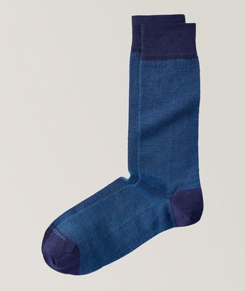 Zegna Mercerized Stretch-Cotton Blend Socks, Socks