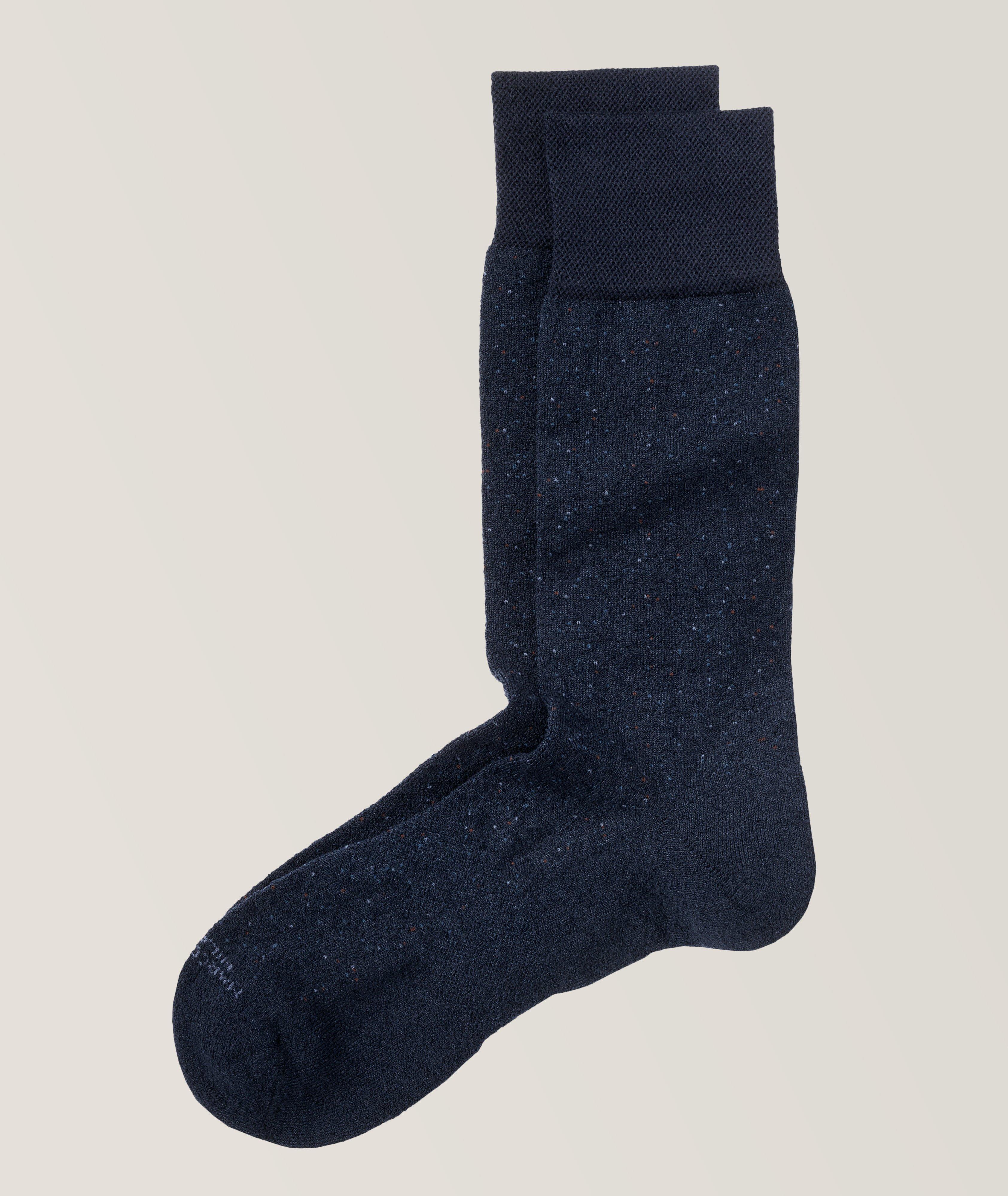 Tweed Pima Cotton-Blend Sneaker Socks