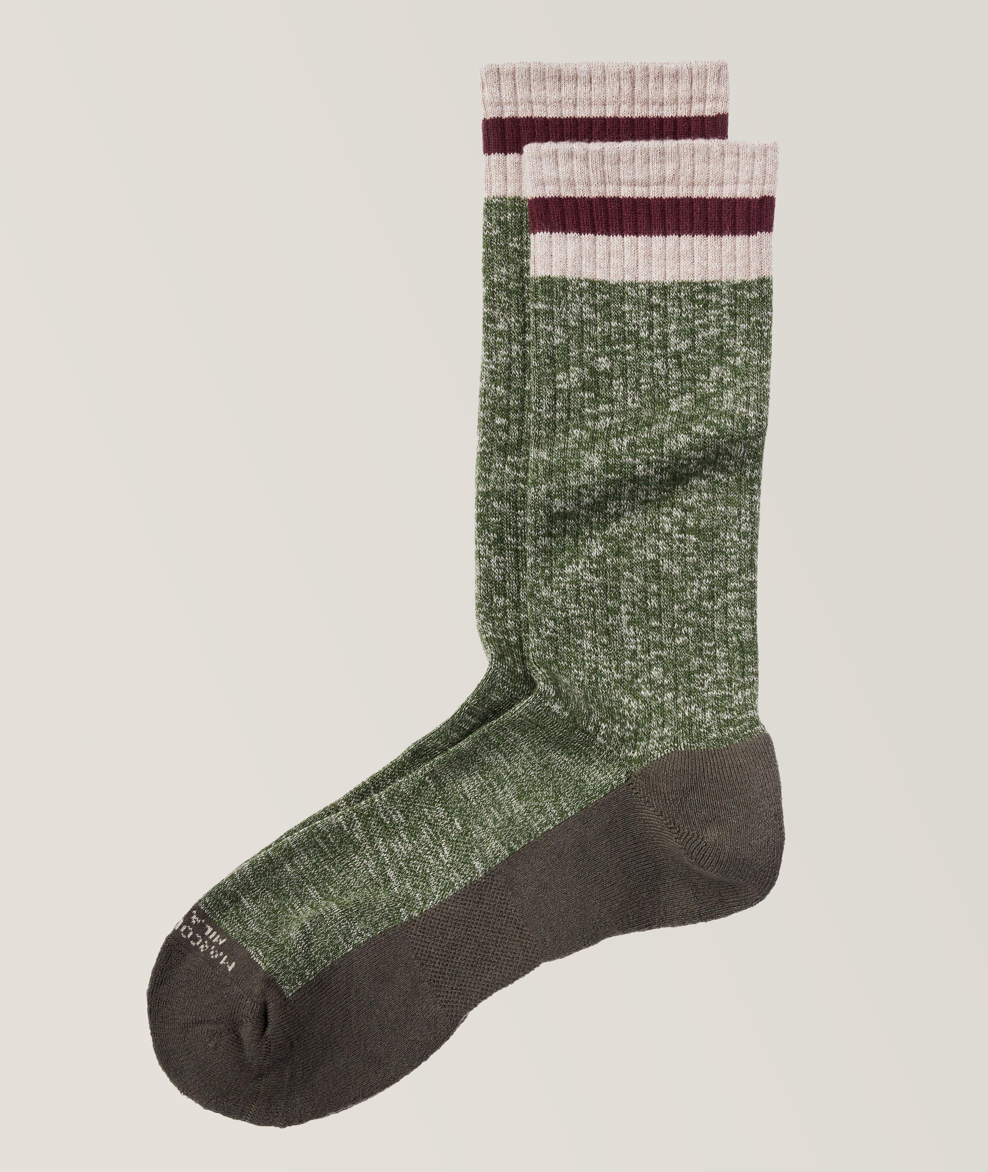 Preppy Stripe Pima Cotton-Blend Sneaker Socks