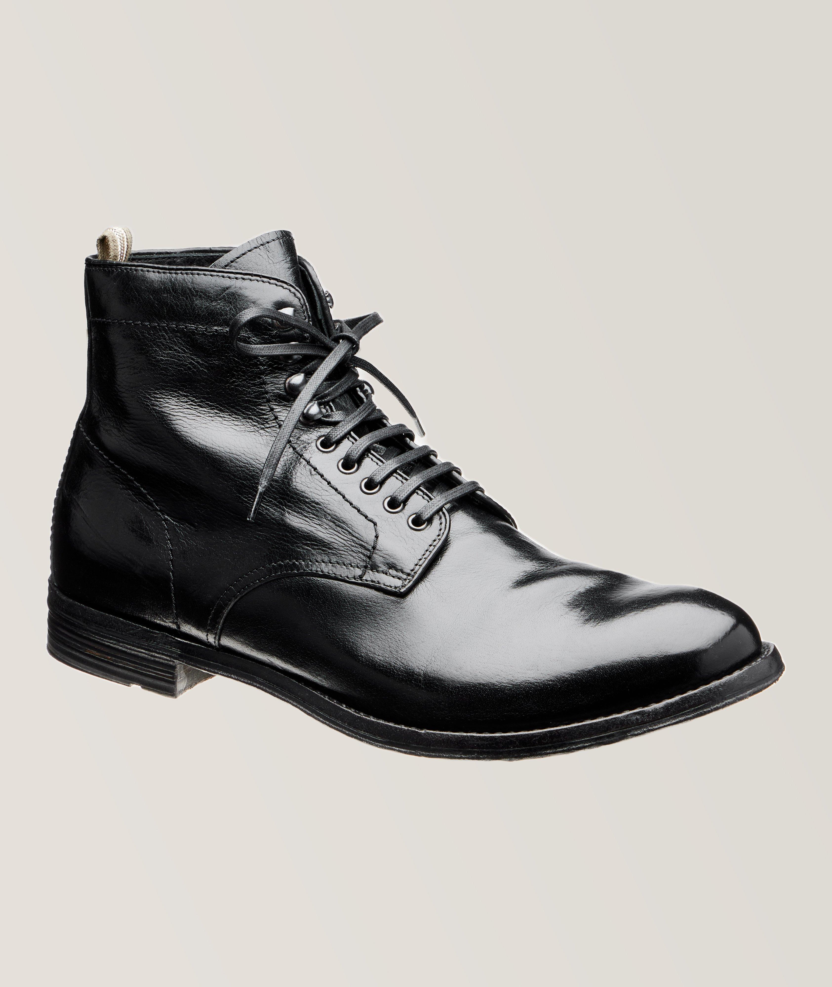 Anatomia 013 Distressed Leather Lace-Up Boots