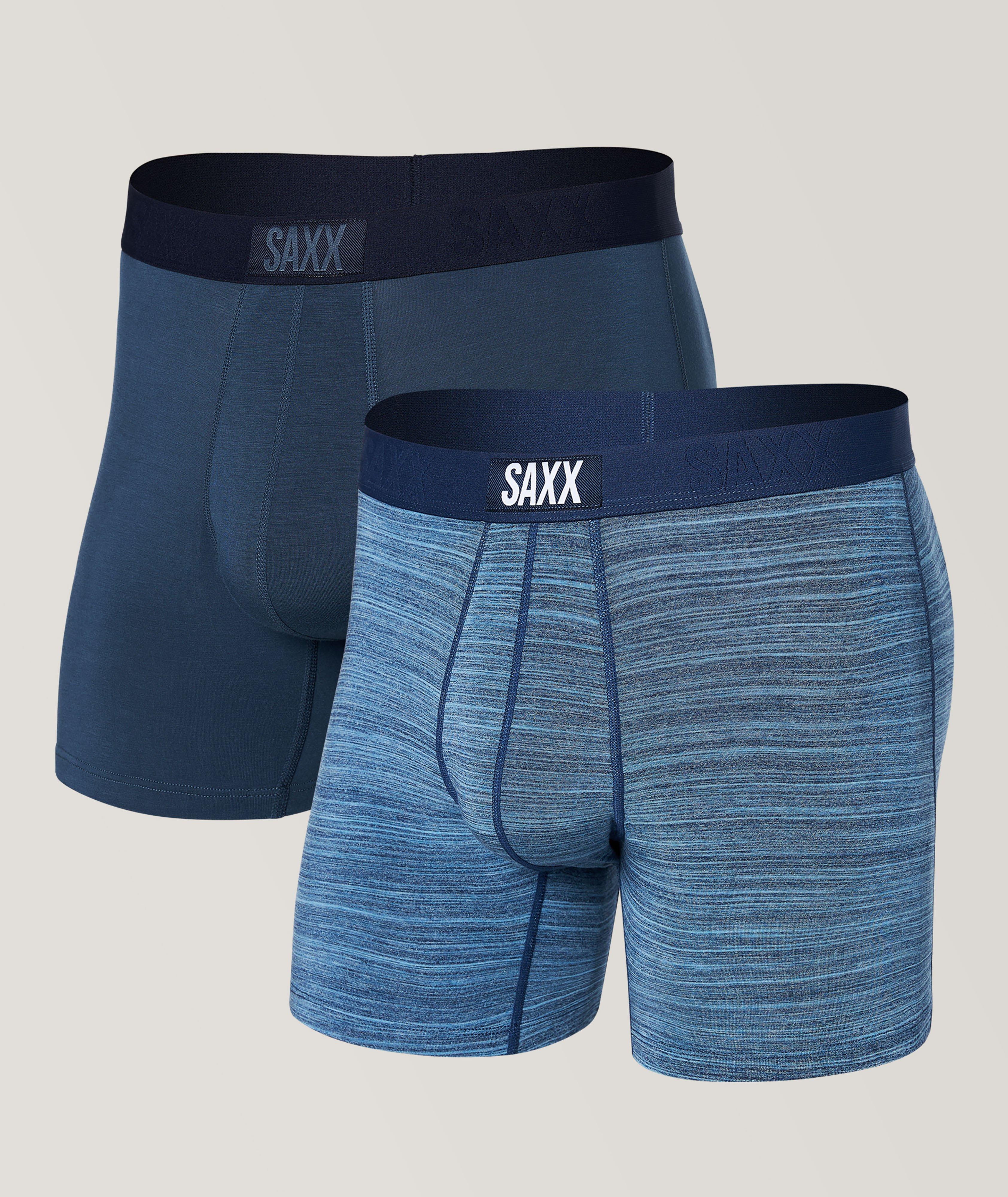 Two-Pack Vibe Solid & Mélange Boxer Briefs