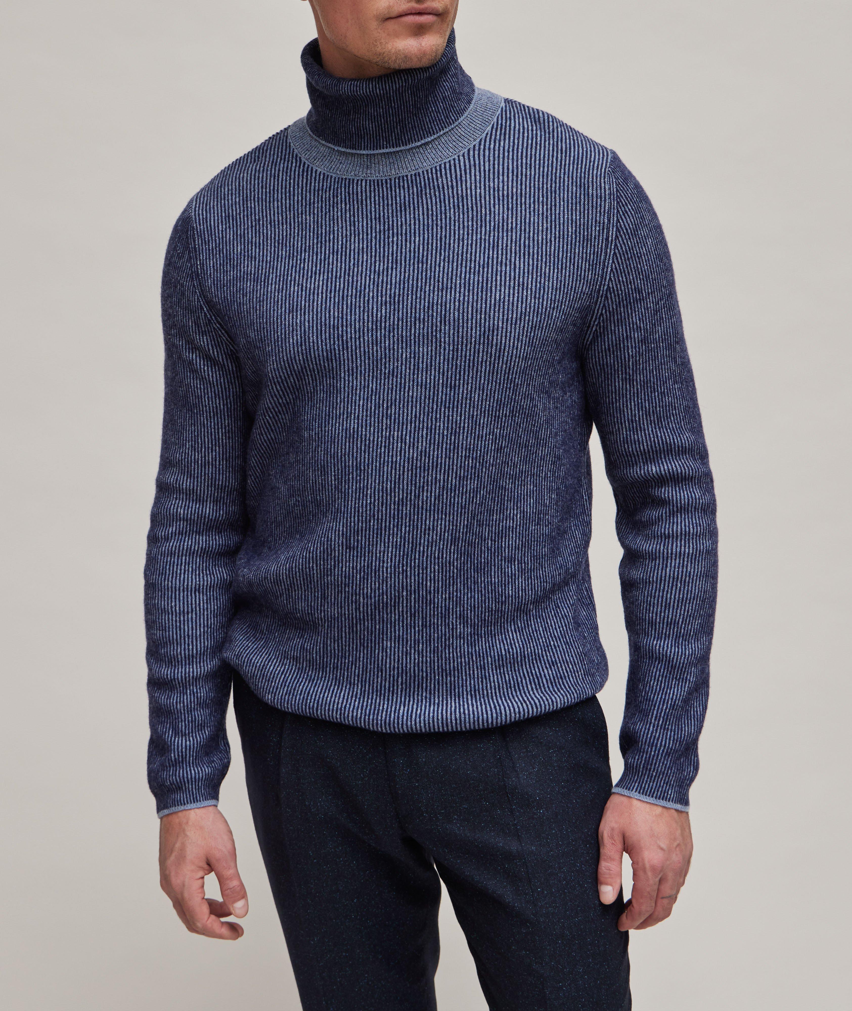 Striped Wool-Blend Turtleneck  image 1