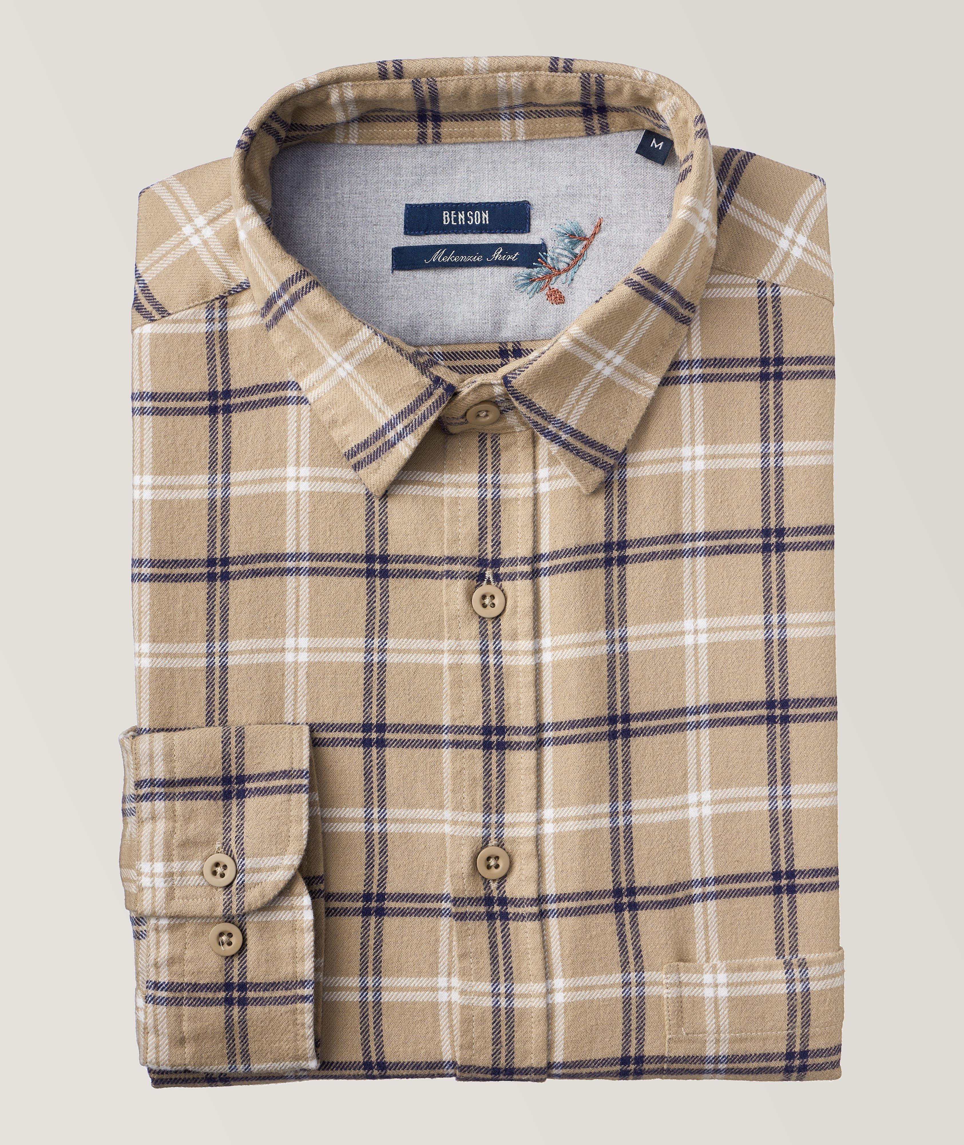 McKenzie Check Flannel Cotton Sport Shirt image 0