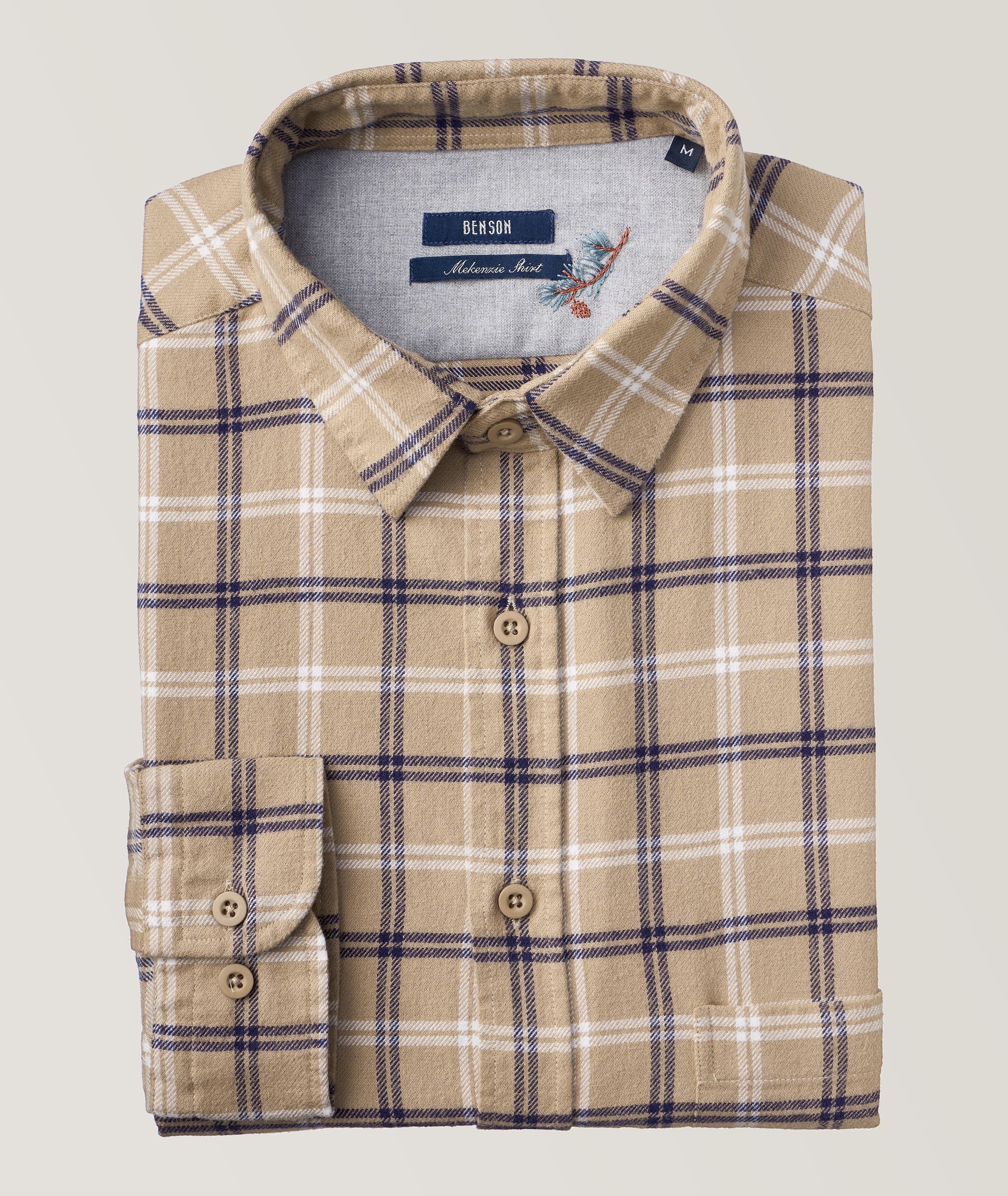 McKenzie Check Flannel Cotton Sport Shirt