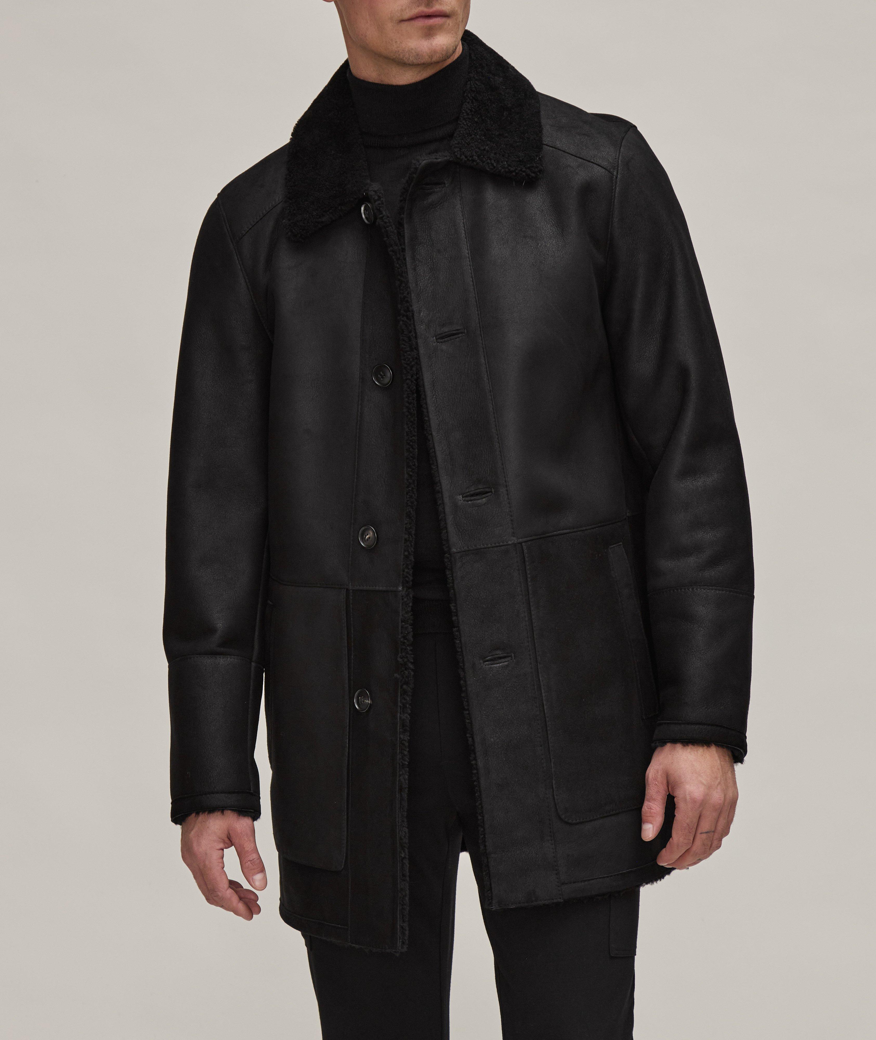 Phillip Shearling Lined Genuine Leather Coat image 1