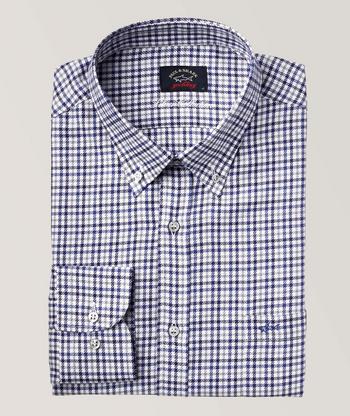 Canali Regular-Fit Gingham Cotton Twill Sport Shirt | Sport Shirts