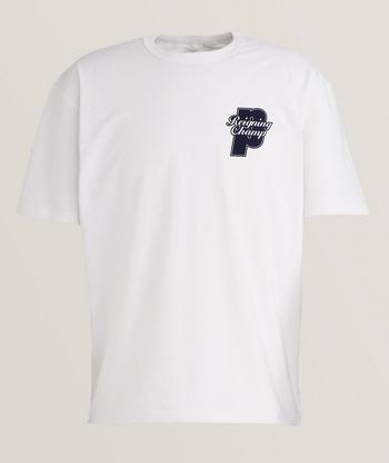 Porsche x BOSS mercerized-cotton T-shirt with flocked logo