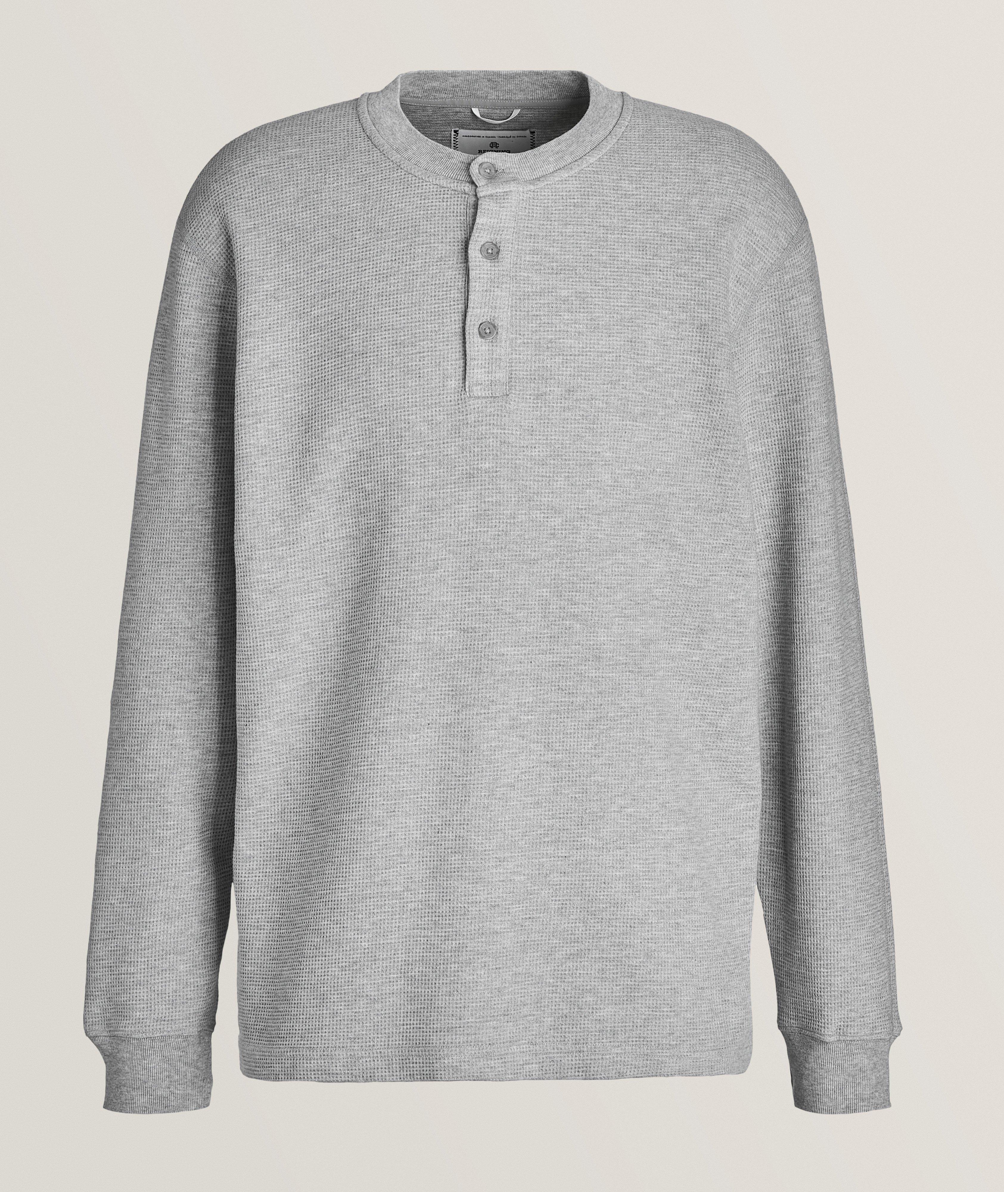 Lightweight Waffle Henley image 0
