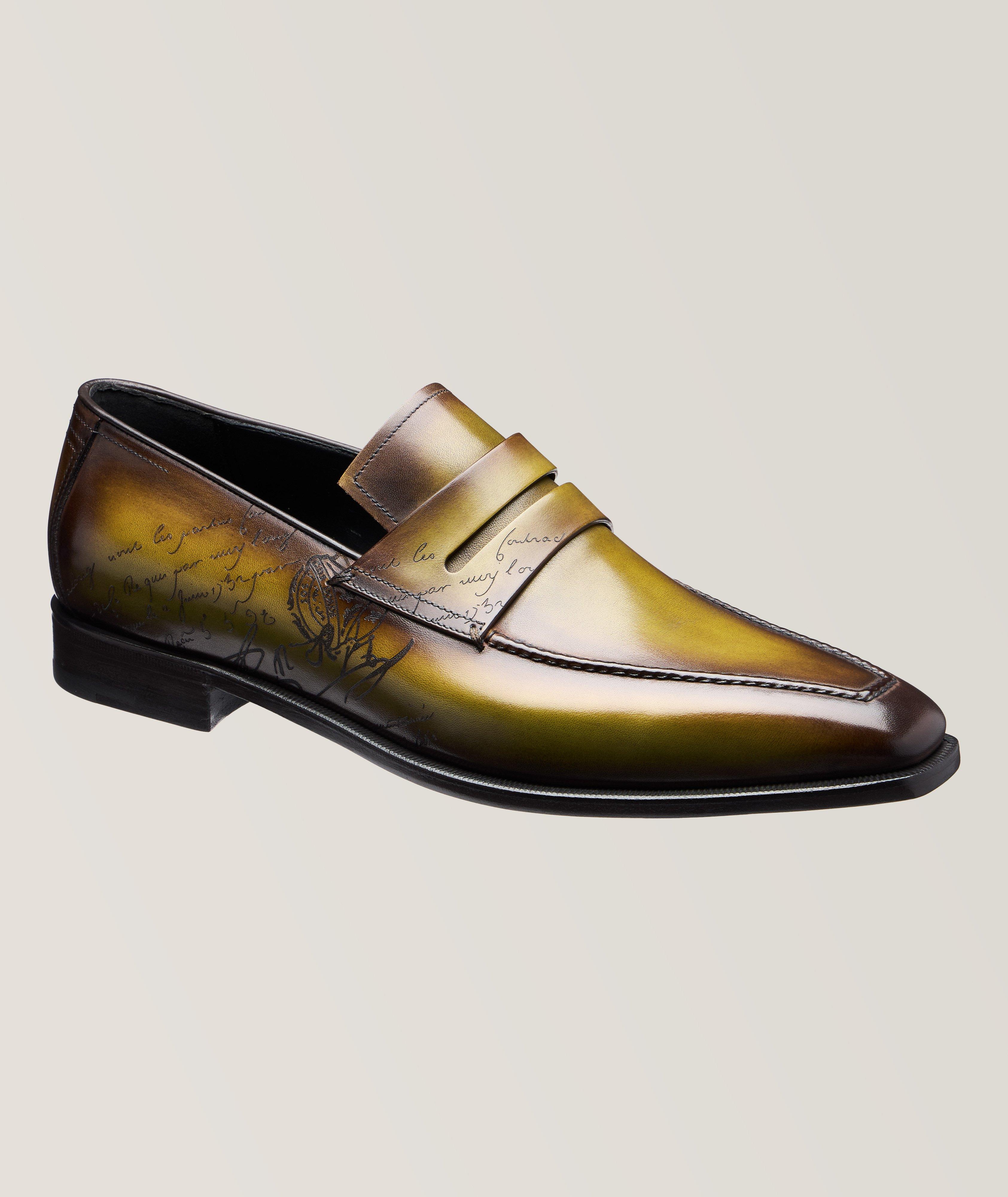 Andy Demesure Scritto Leather Penny Loafers