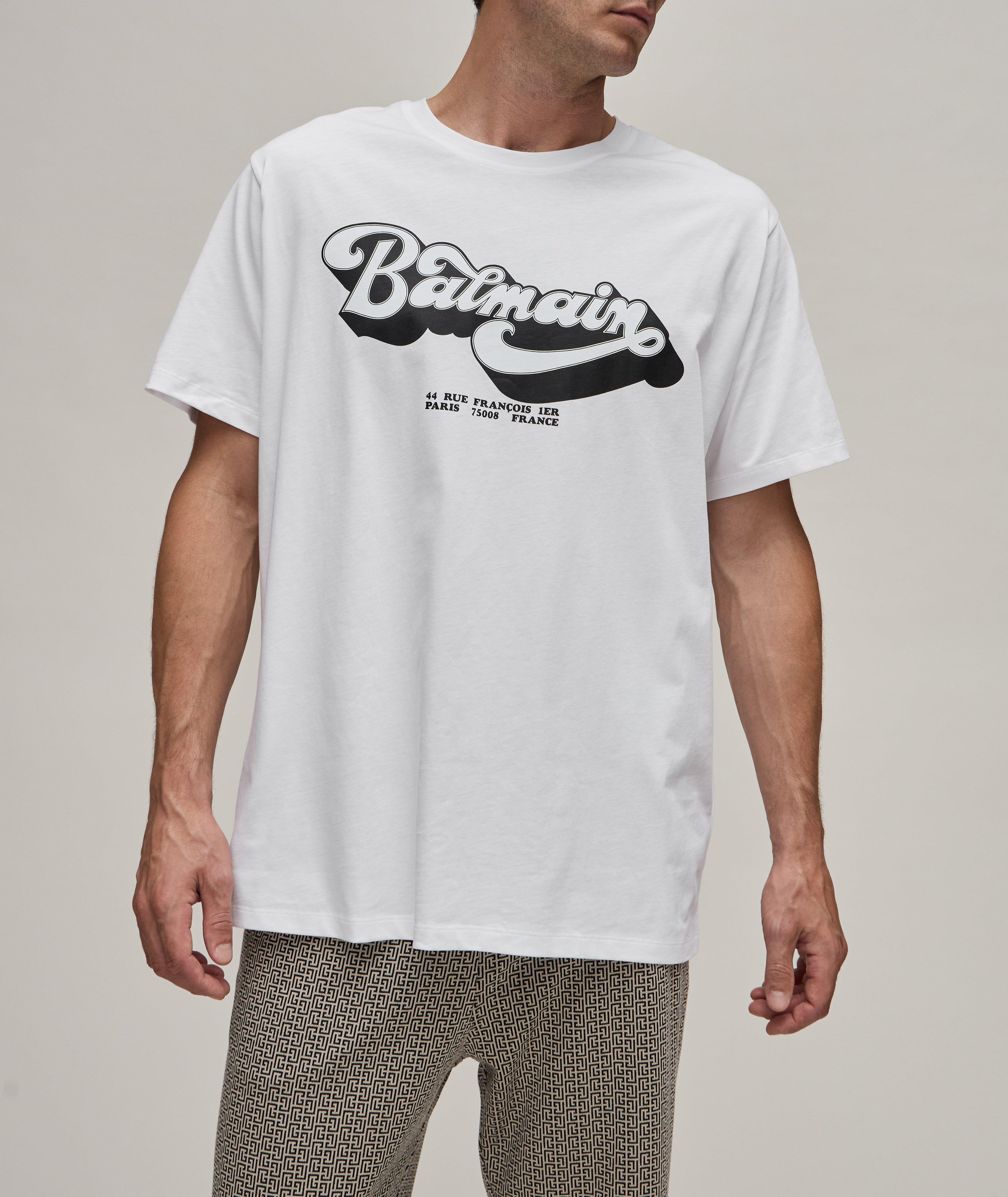 Retro Logo Print Cotton T-Shirt image 1