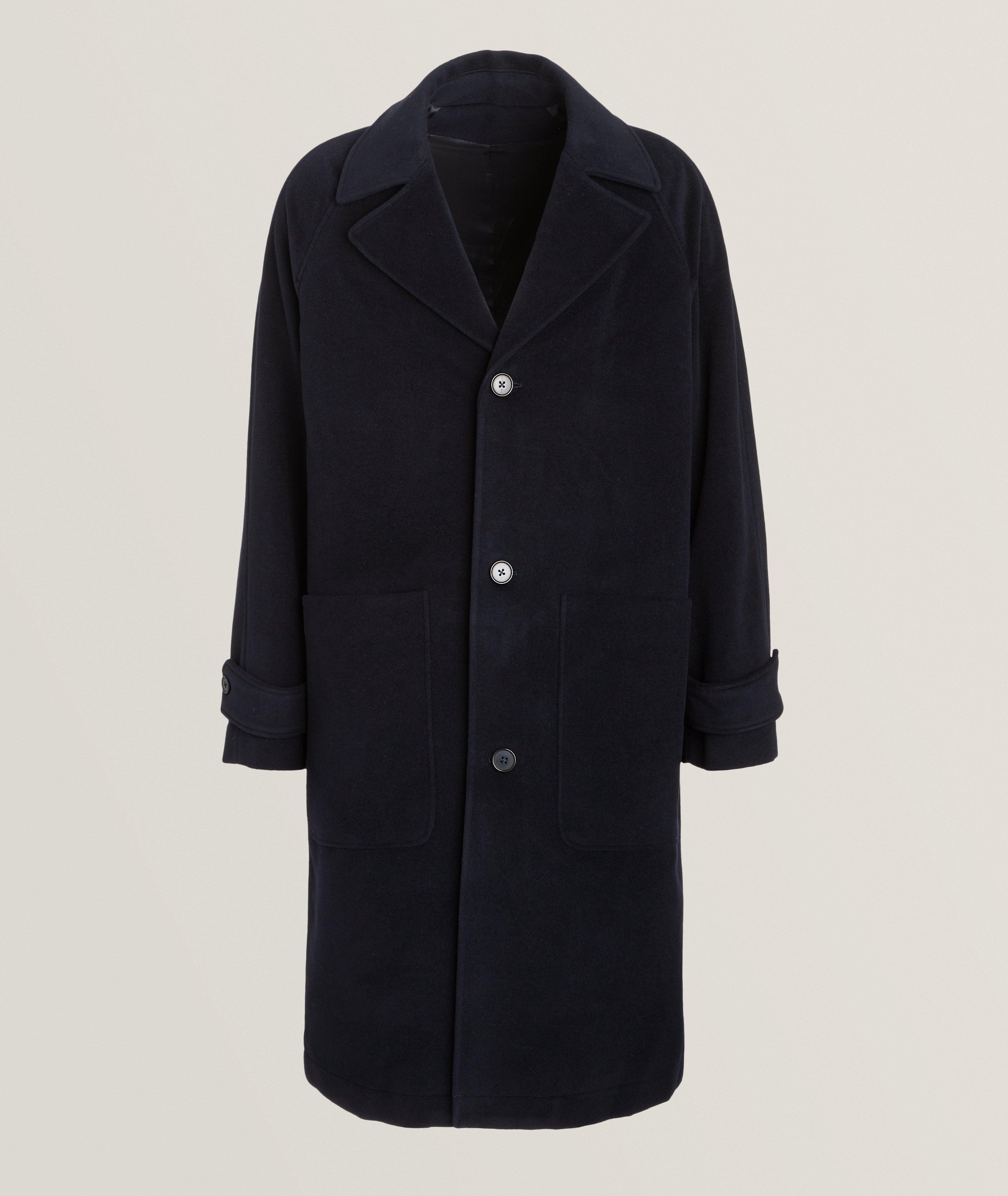 Officine Générale Fernando Wool-Blend Overcoat In Blue , Men's Size 48