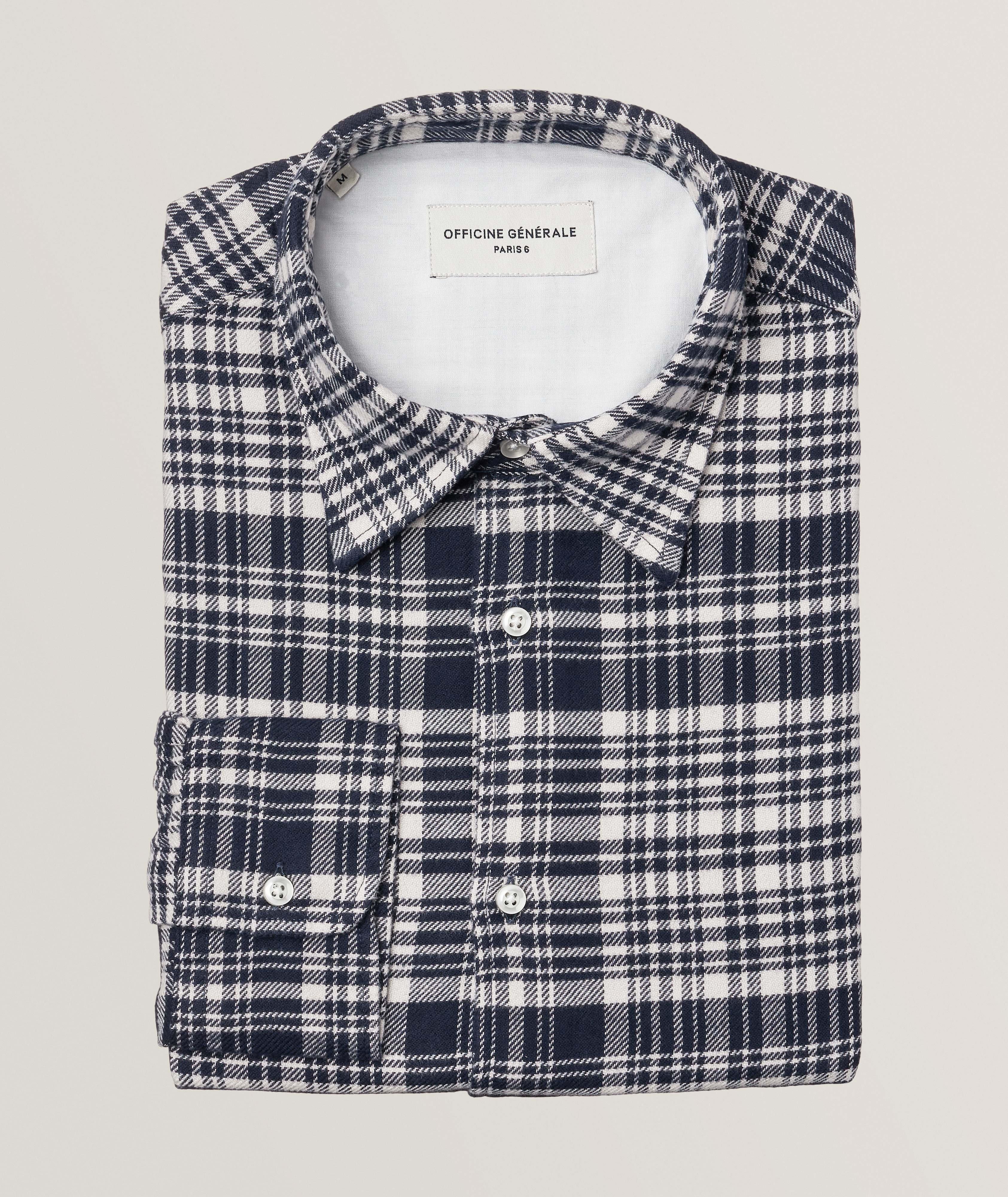Giacomo Checkered Cotton Sport Shirt image 0