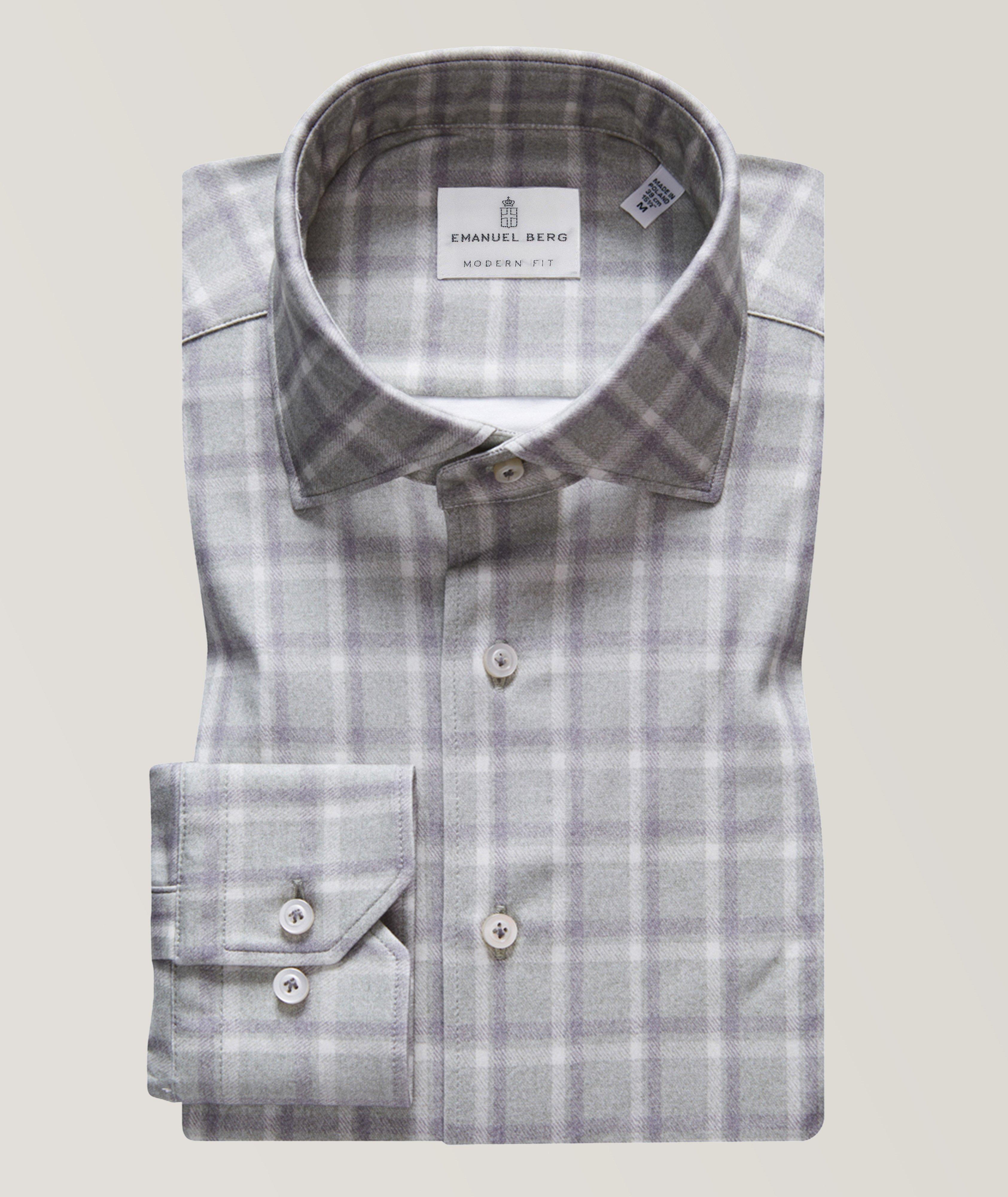 Checked Pattern Modern 4-Flex Stretch Knit Shirt image 0