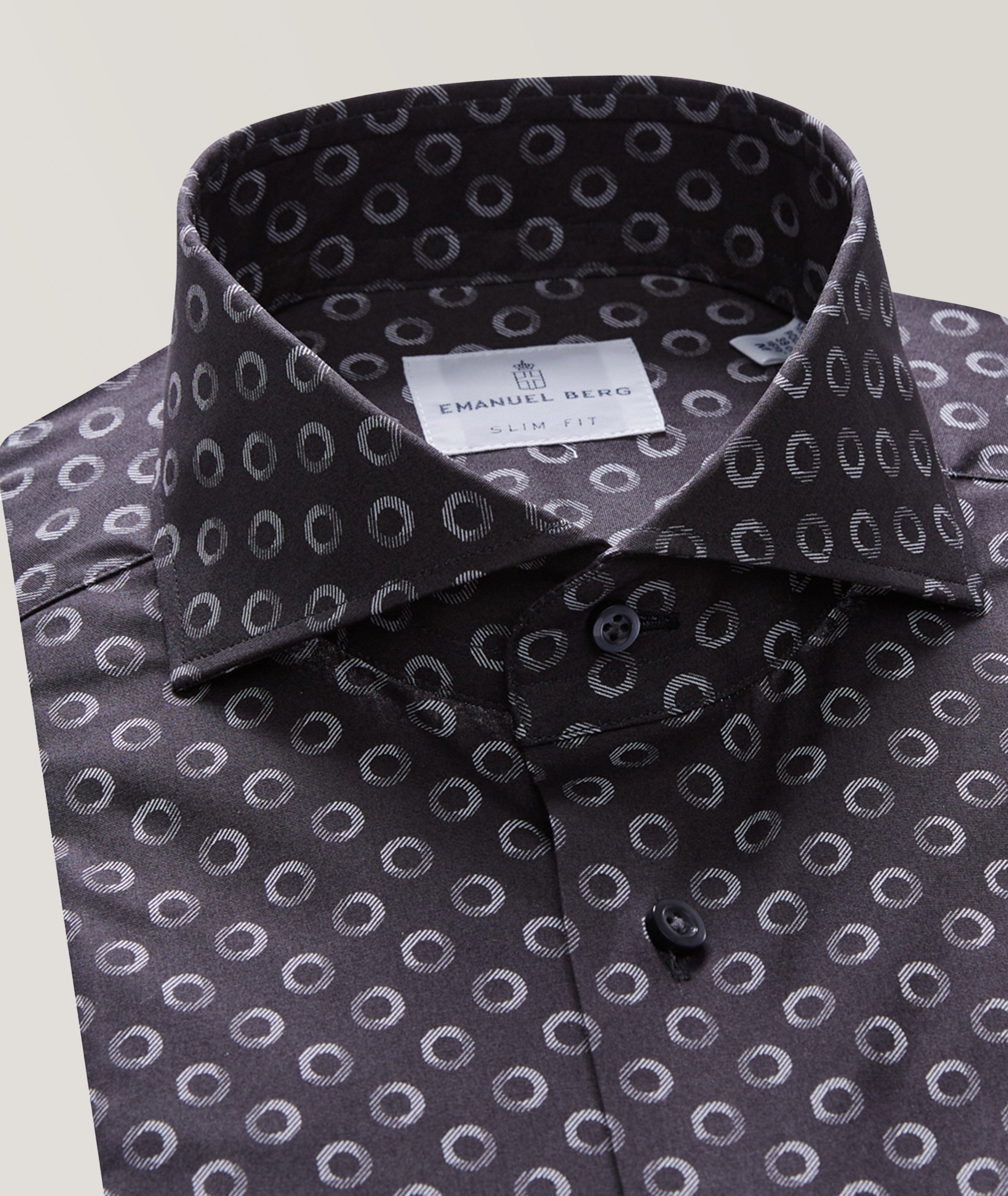 Luxury Circle Stretch-Cotton Dress Shirt image 1