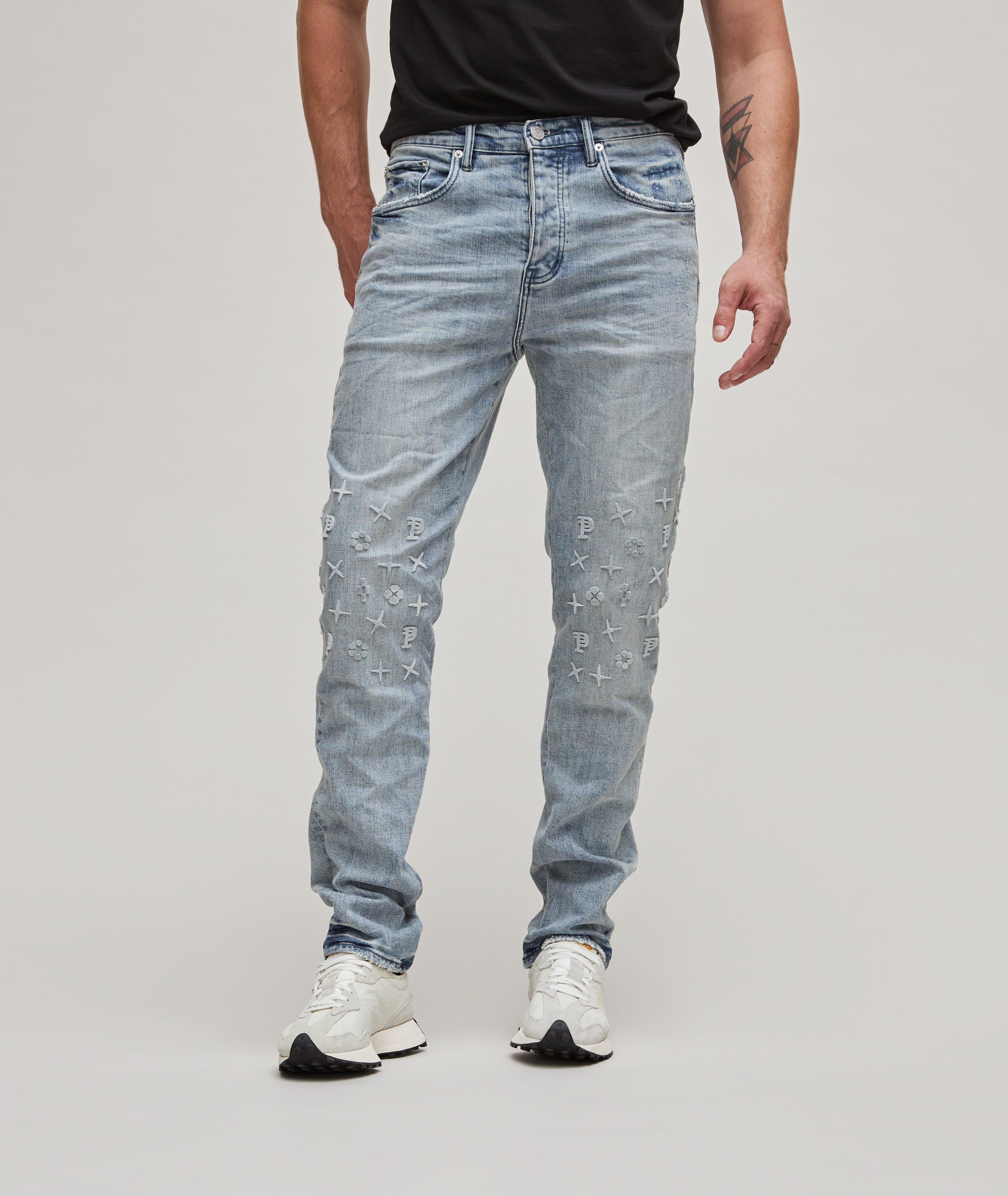 P005 Raised Design Vintage Worn-Look Jeans  image 2