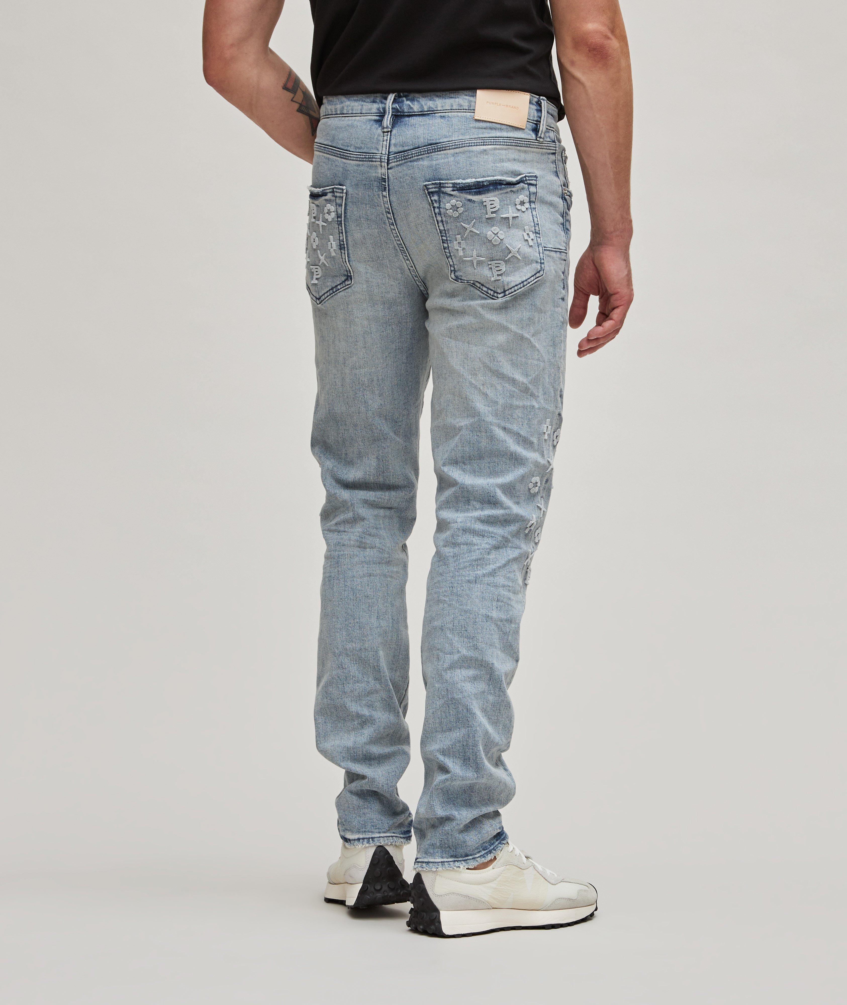 P005 Raised Design Vintage Worn-Look Jeans  image 3