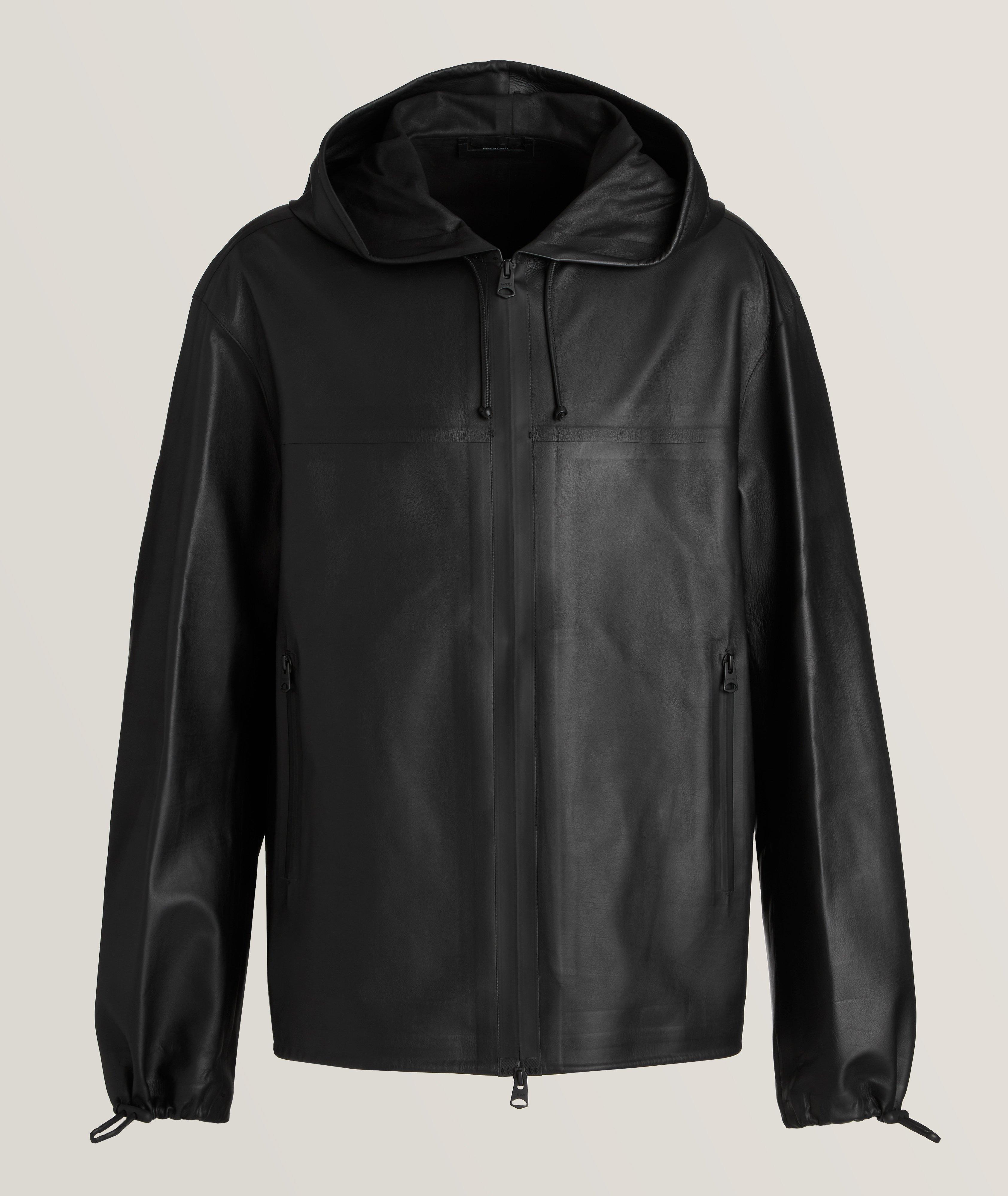 Davide Hooded Leather Jacket