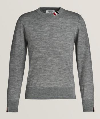 Moncler Logo Matte Monogram Accents Crewneck Sweatshirt Dove Gray