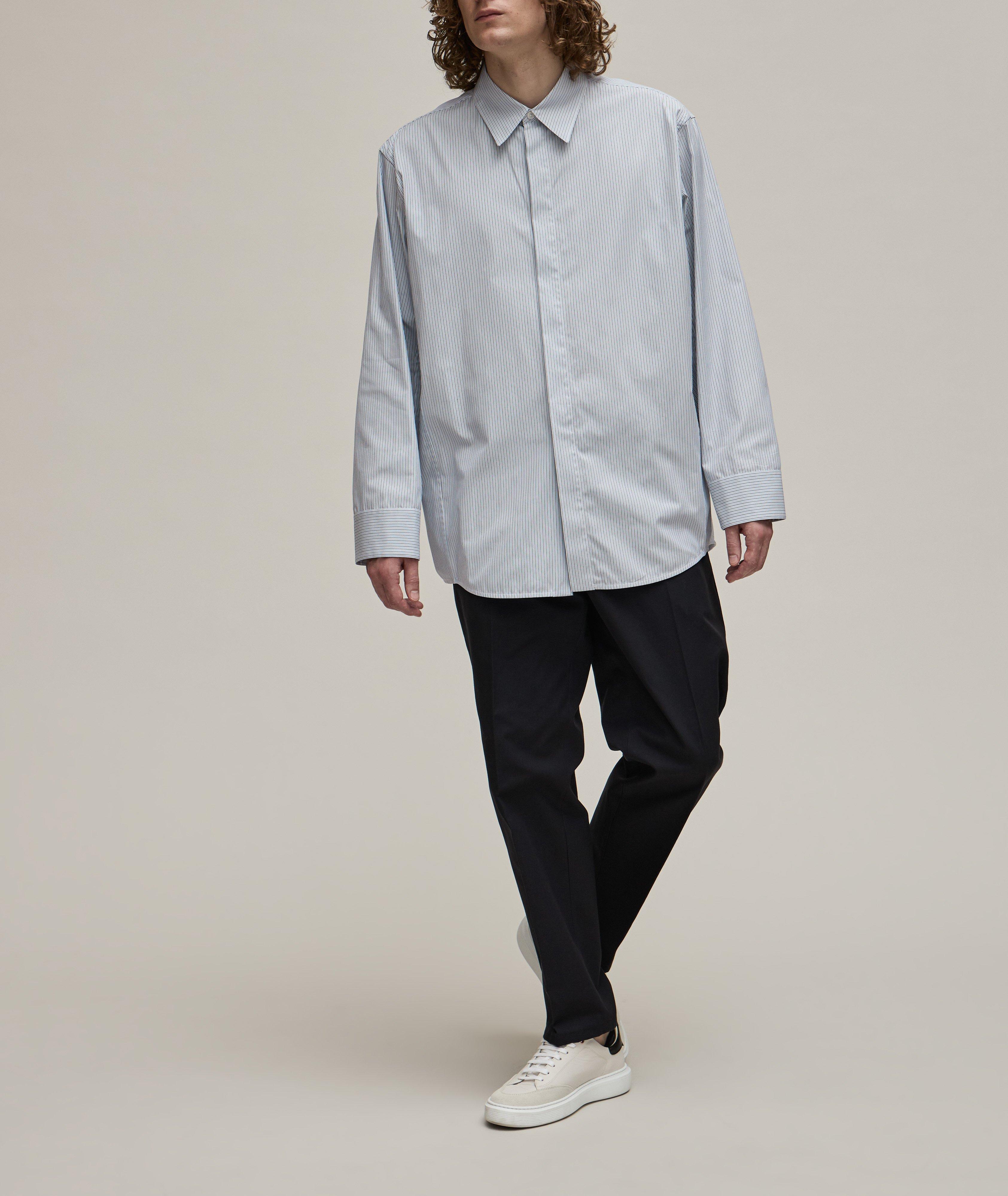 Hairline Stripe Cotton Sport Shirt image 3