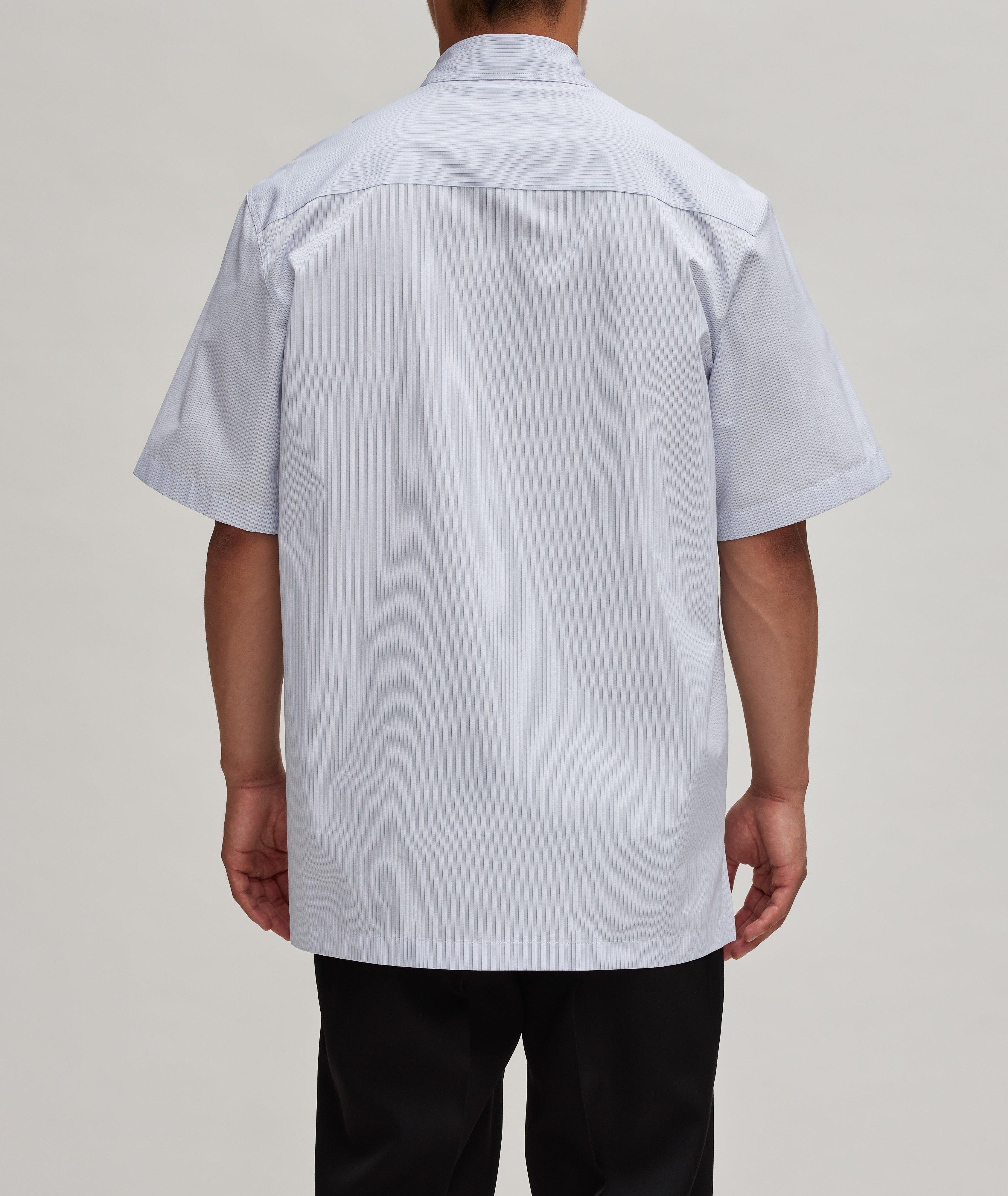 Finely Striped Cotton Sport Shirt image 2