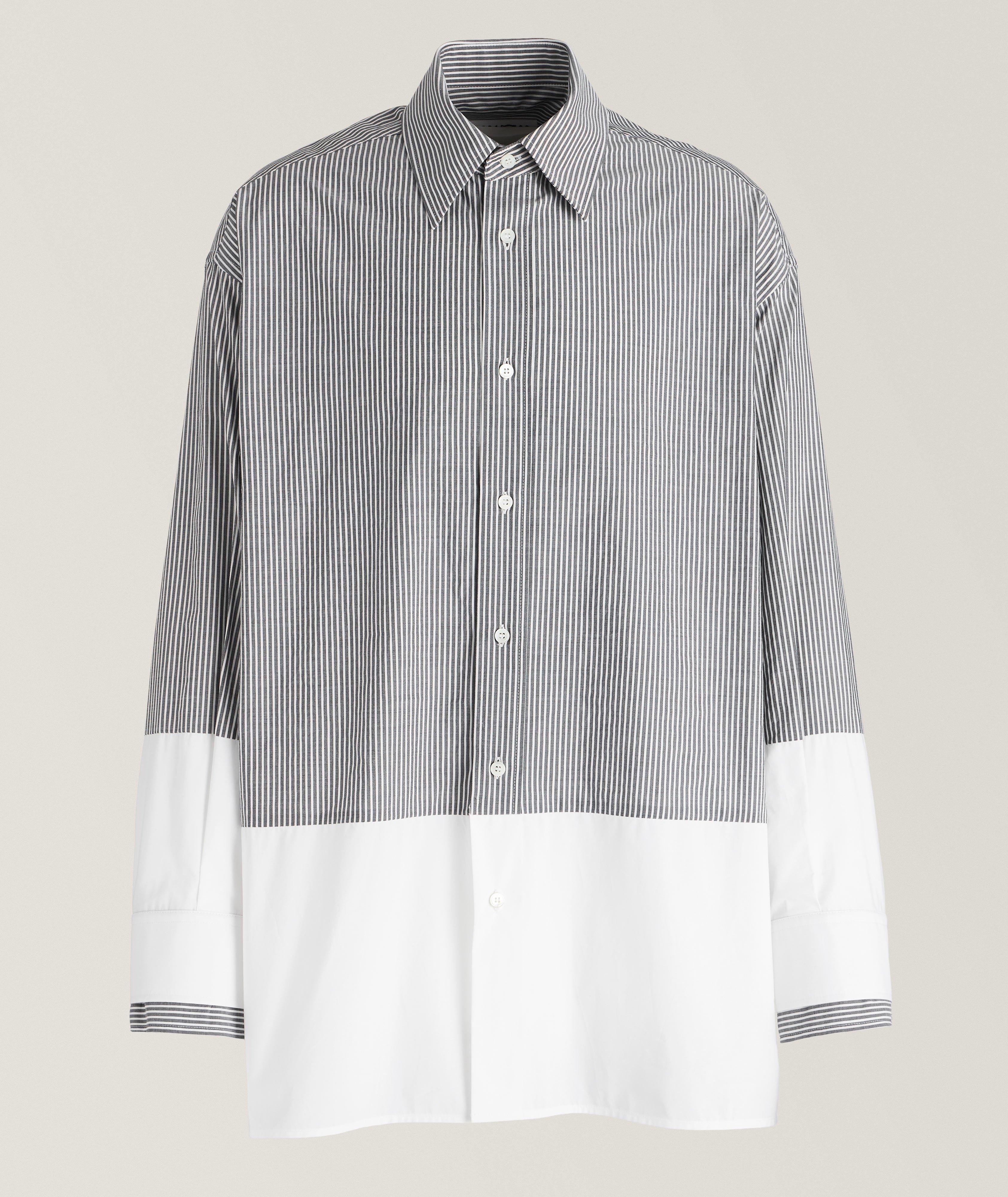 Striped Paneled Cotton Sport Shirt image 0