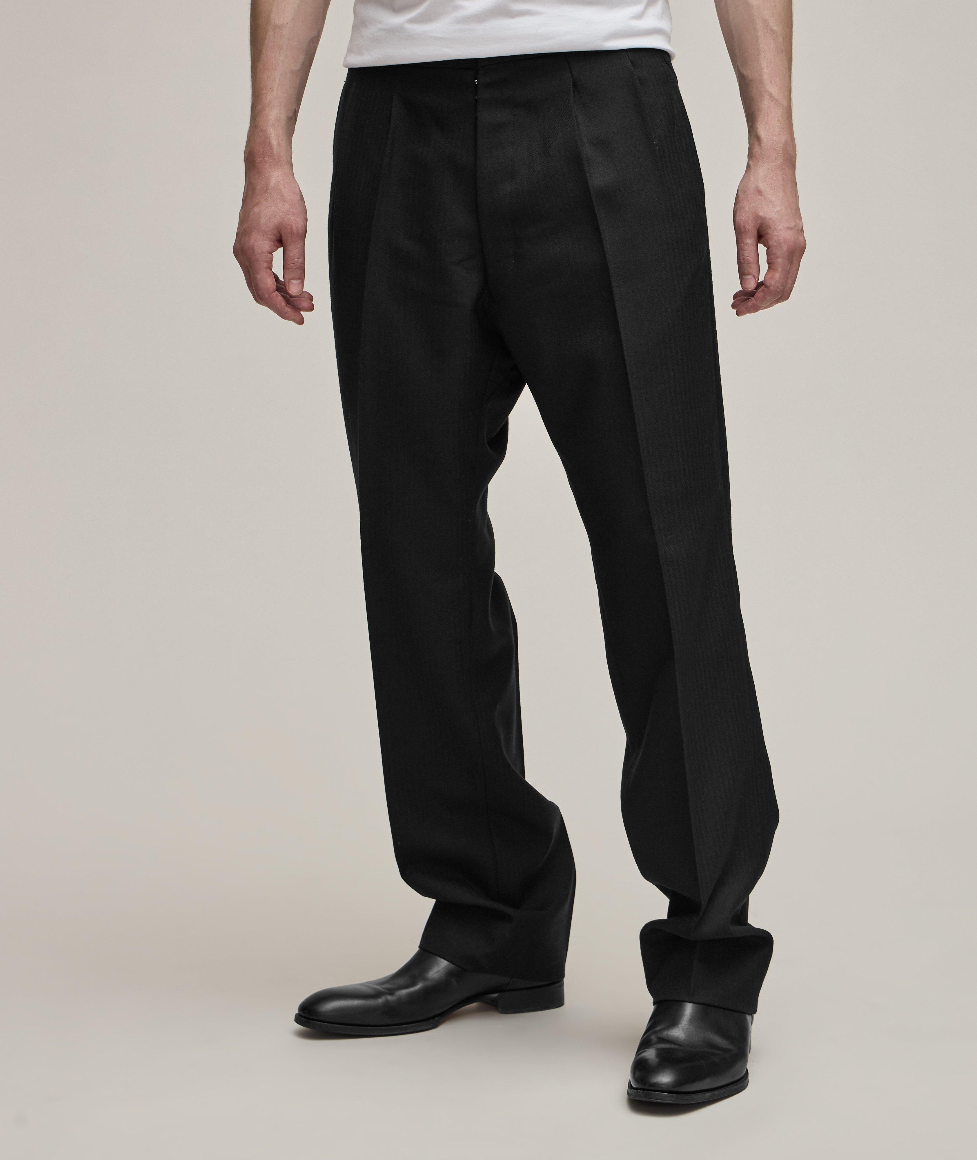 Herringbone Weave Wool Trousers image 2