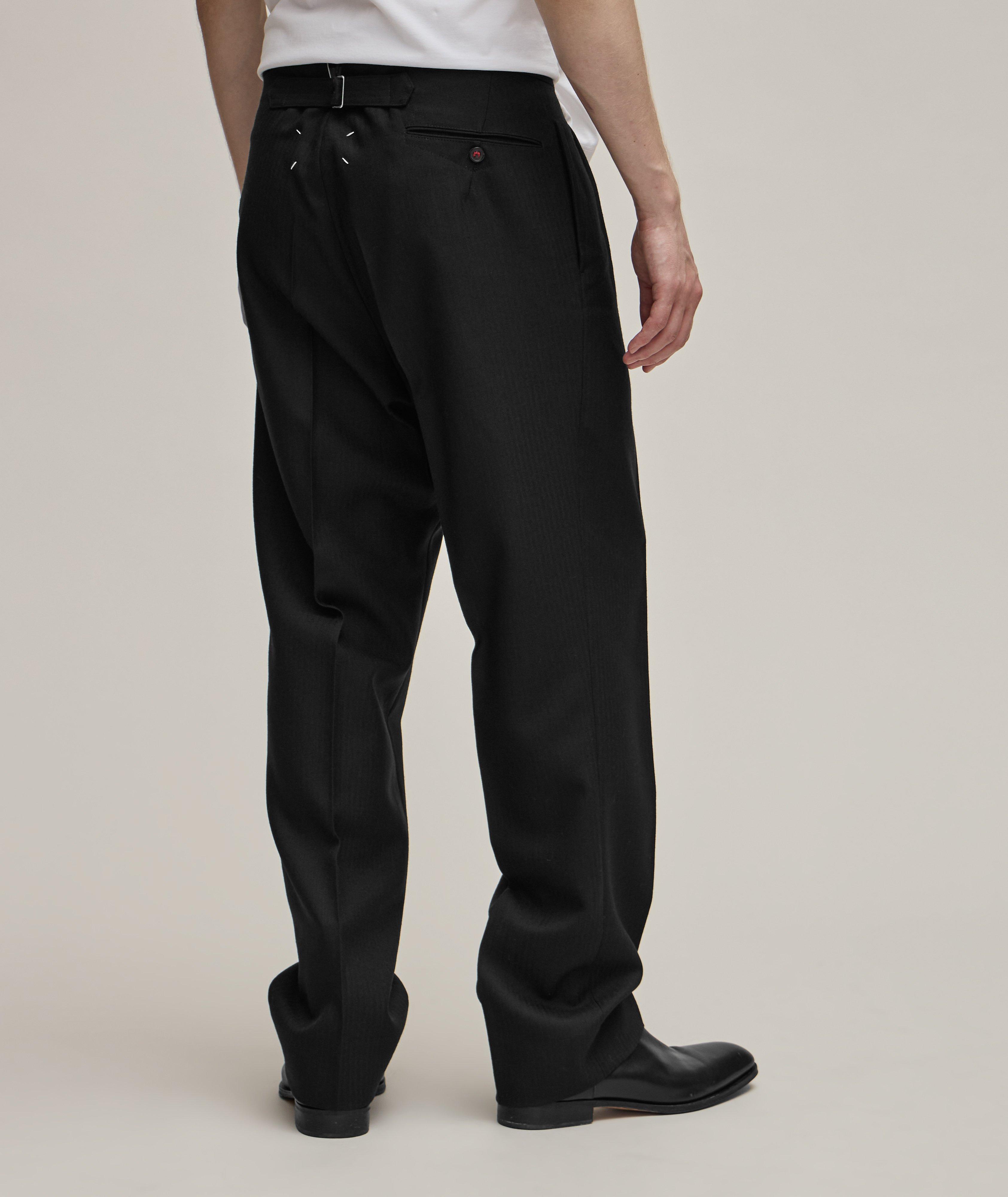 Herringbone Weave Wool Trousers image 3