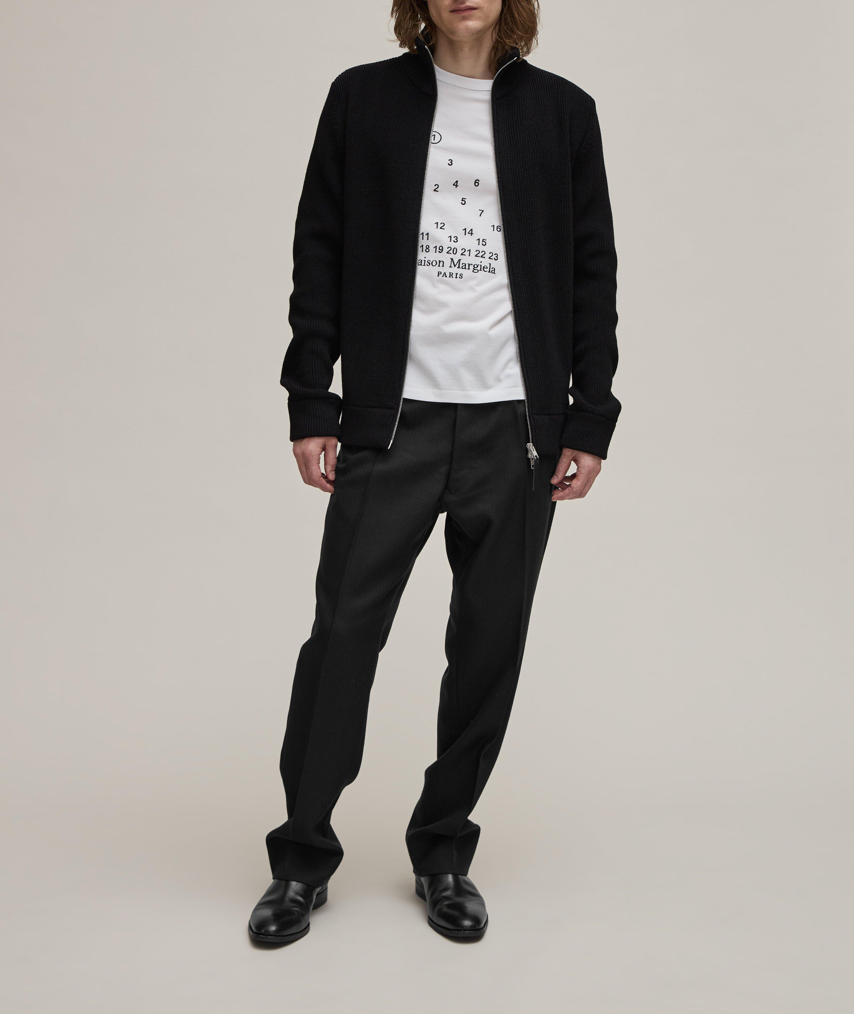 Herringbone Weave Wool Trousers image 4