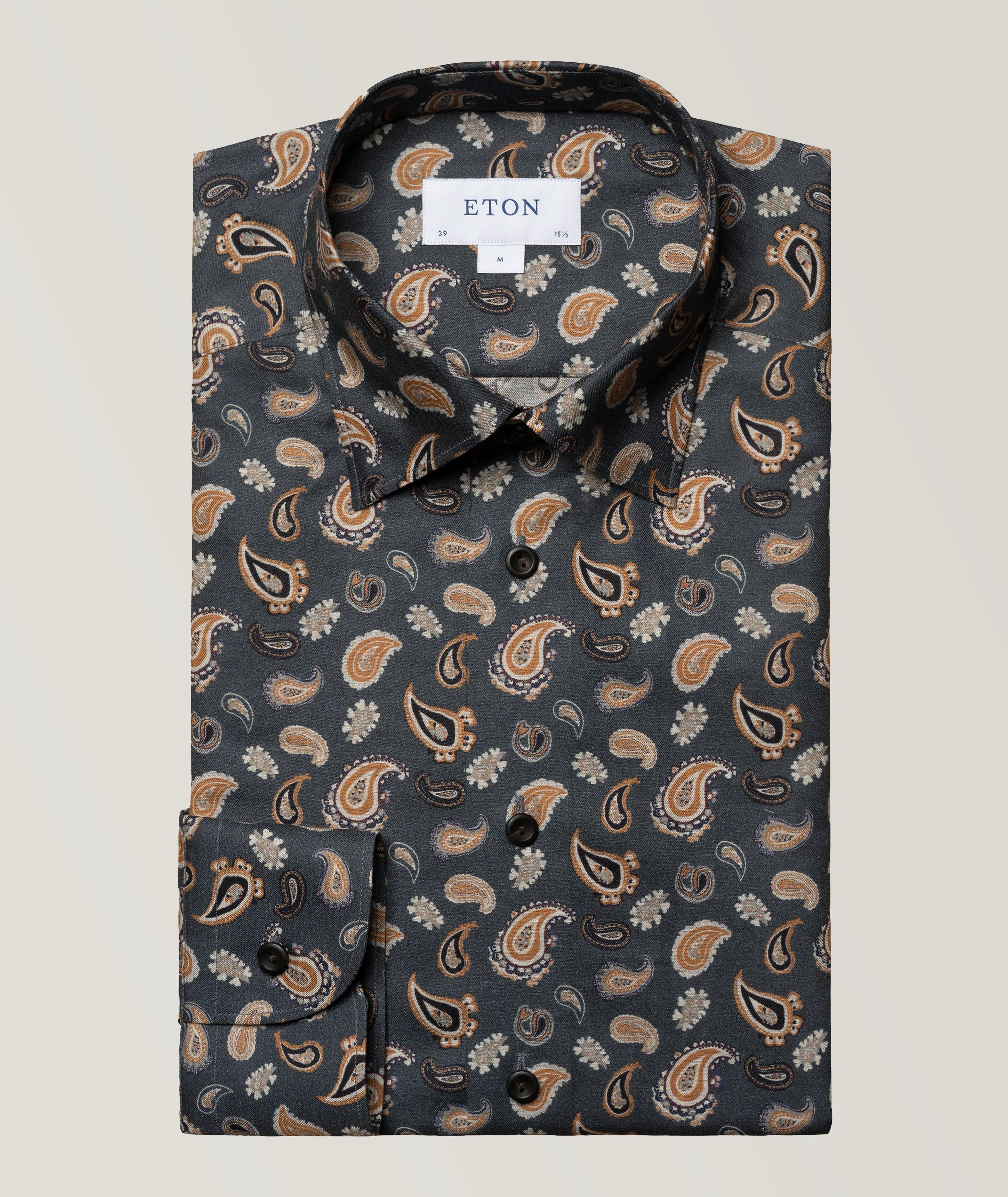 Slim Fit Paisley Cotton Dress Shirt image 0