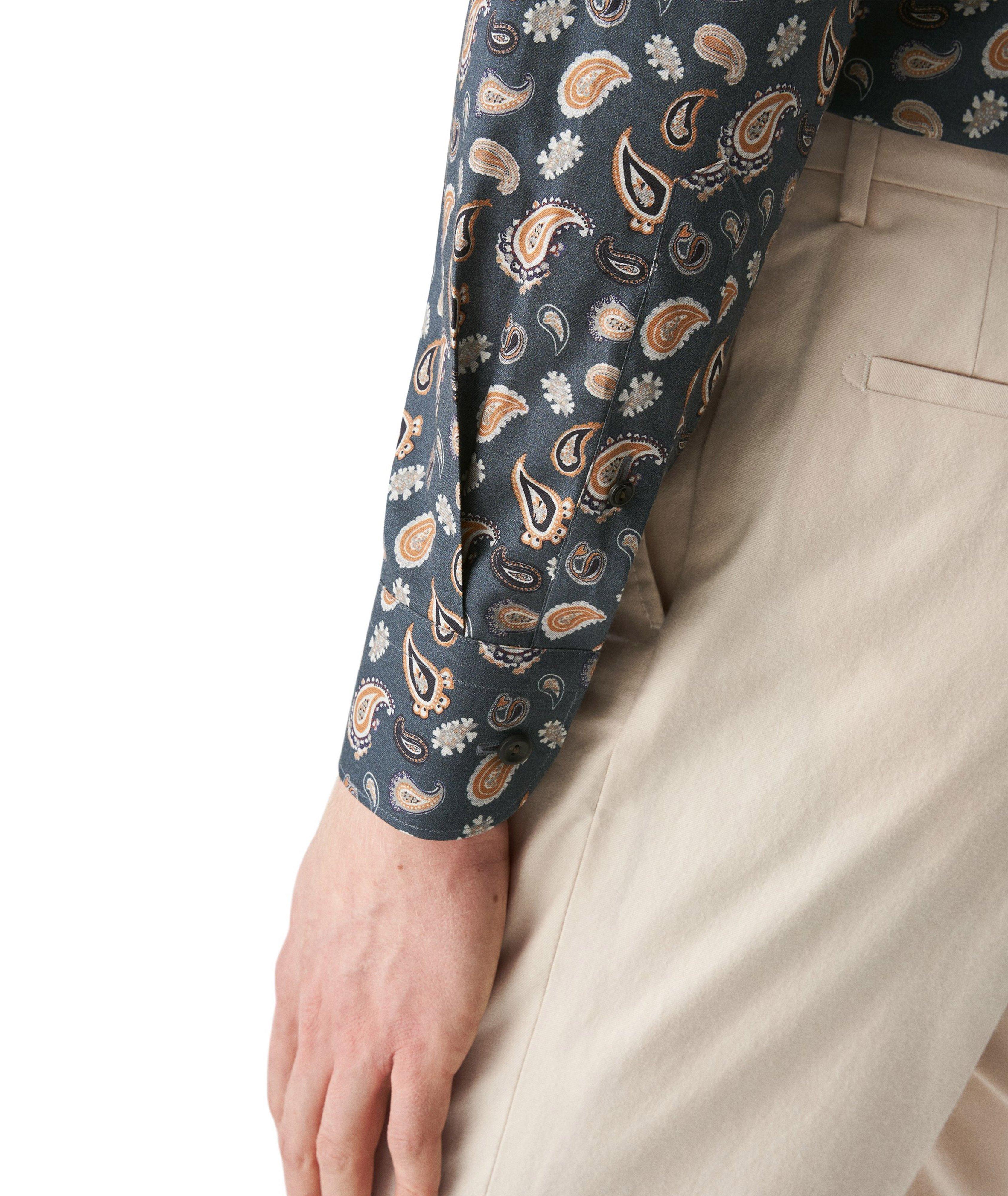 Slim Fit Paisley Cotton Dress Shirt image 4
