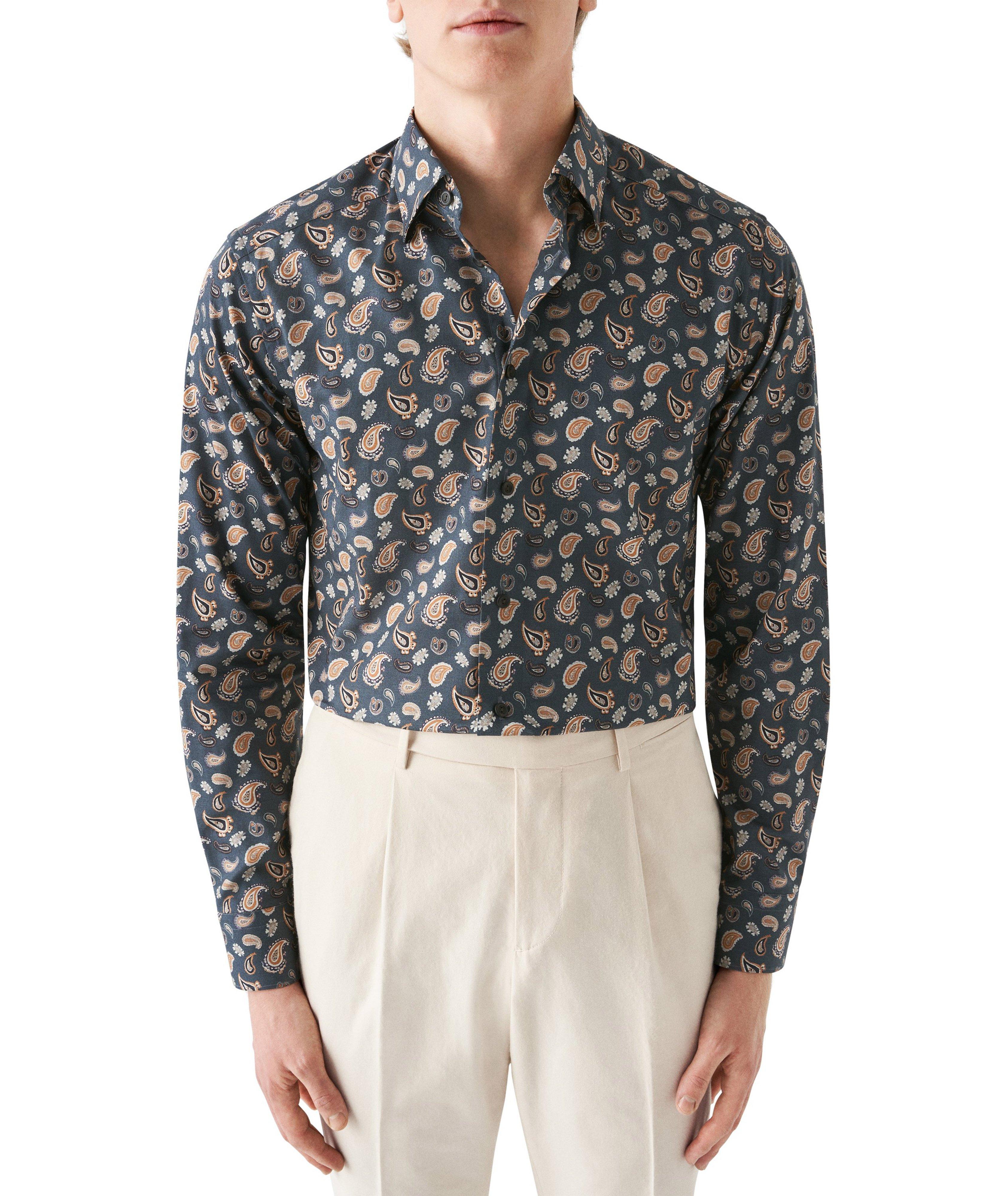 Slim Fit Paisley Cotton Dress Shirt image 5
