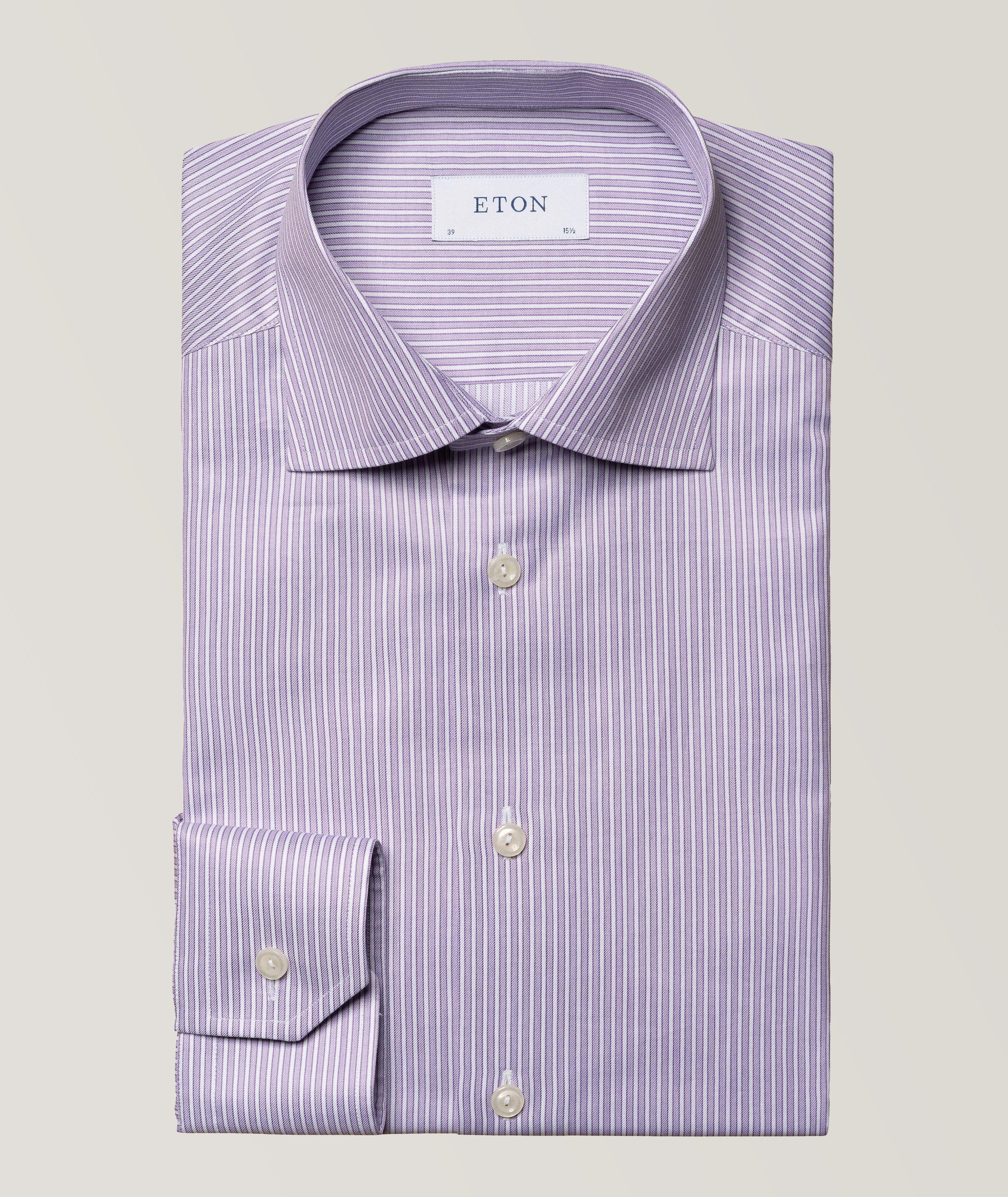Contemporary Fit Striped Twill Shirt image 0