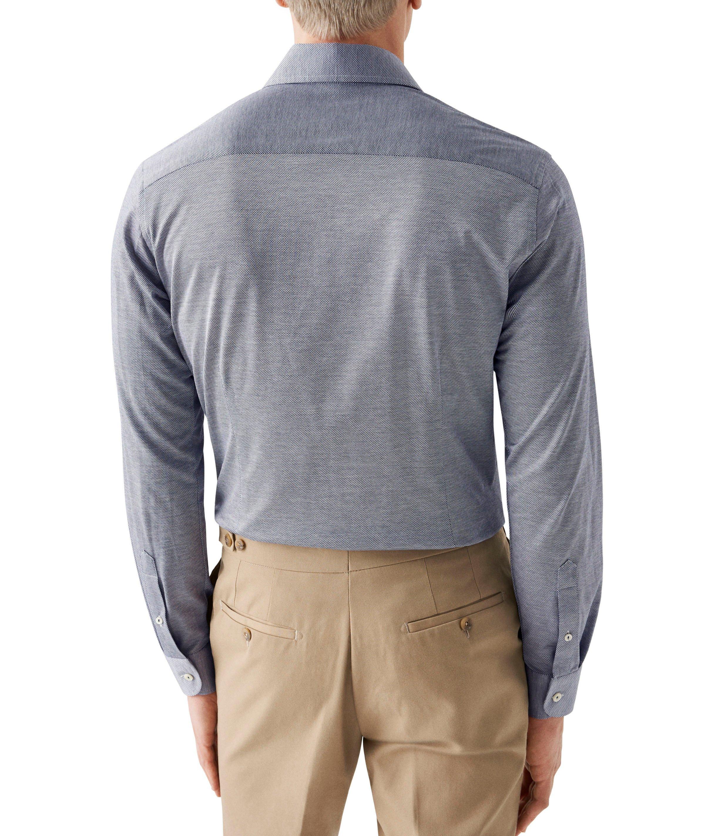 Slim Fit Neat Pattern Knit Sport Shirt image 2