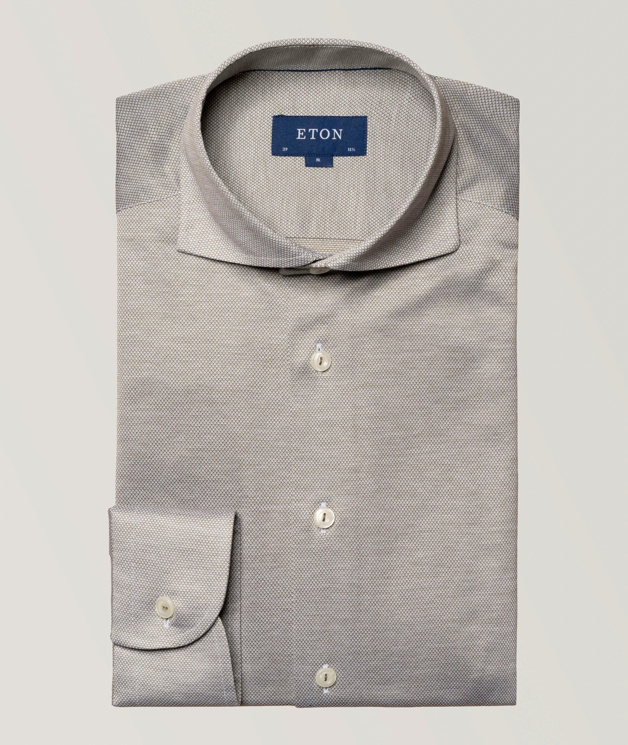 Slim Fit Neat Pattern Knit Sport Shirt image 0