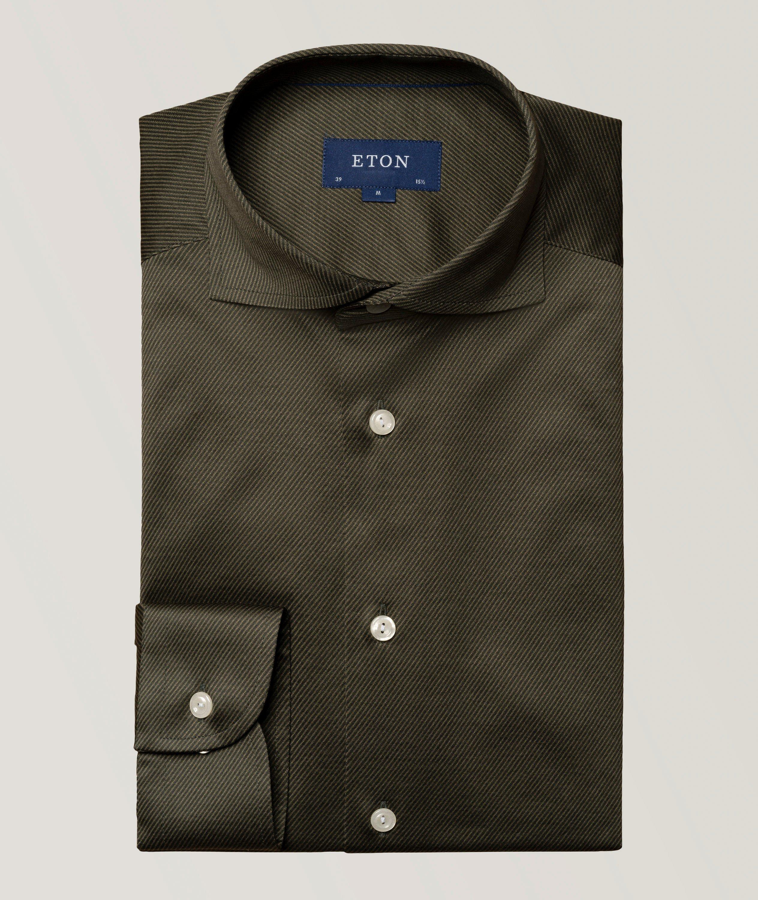 Slim Fit Diagonal Striped King Knit Sport Shirt image 0