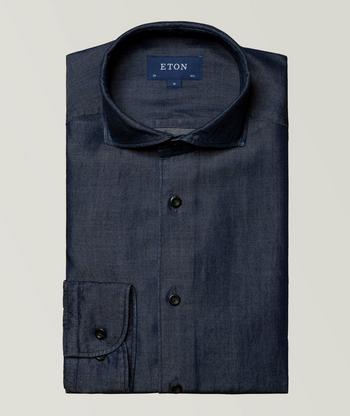 Eton Slim-Fit Denim Cotton Shirt, Dress Shirts