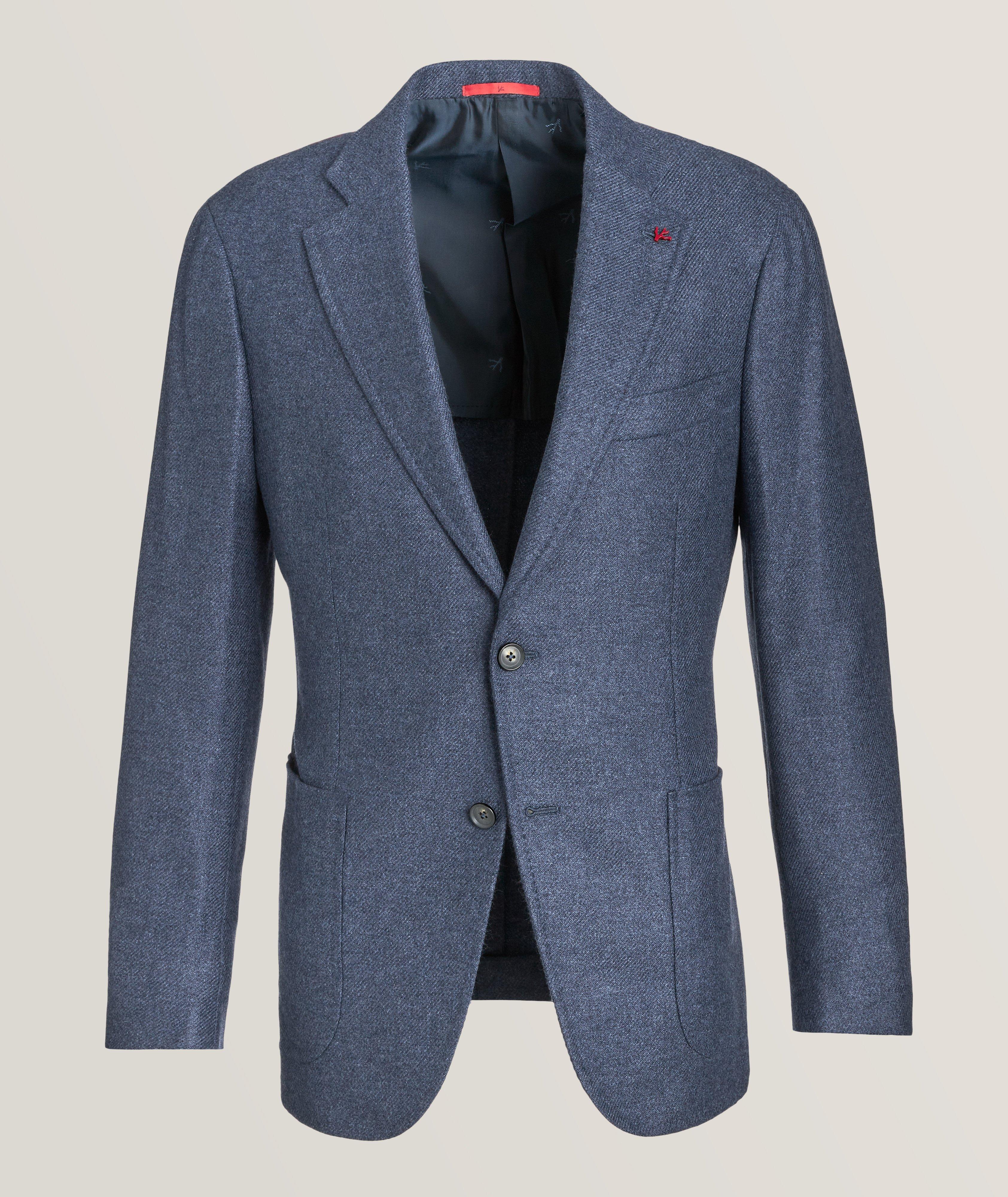 Isaia Veston Domenico En Cachemire En Bleu , Taille Homme 52